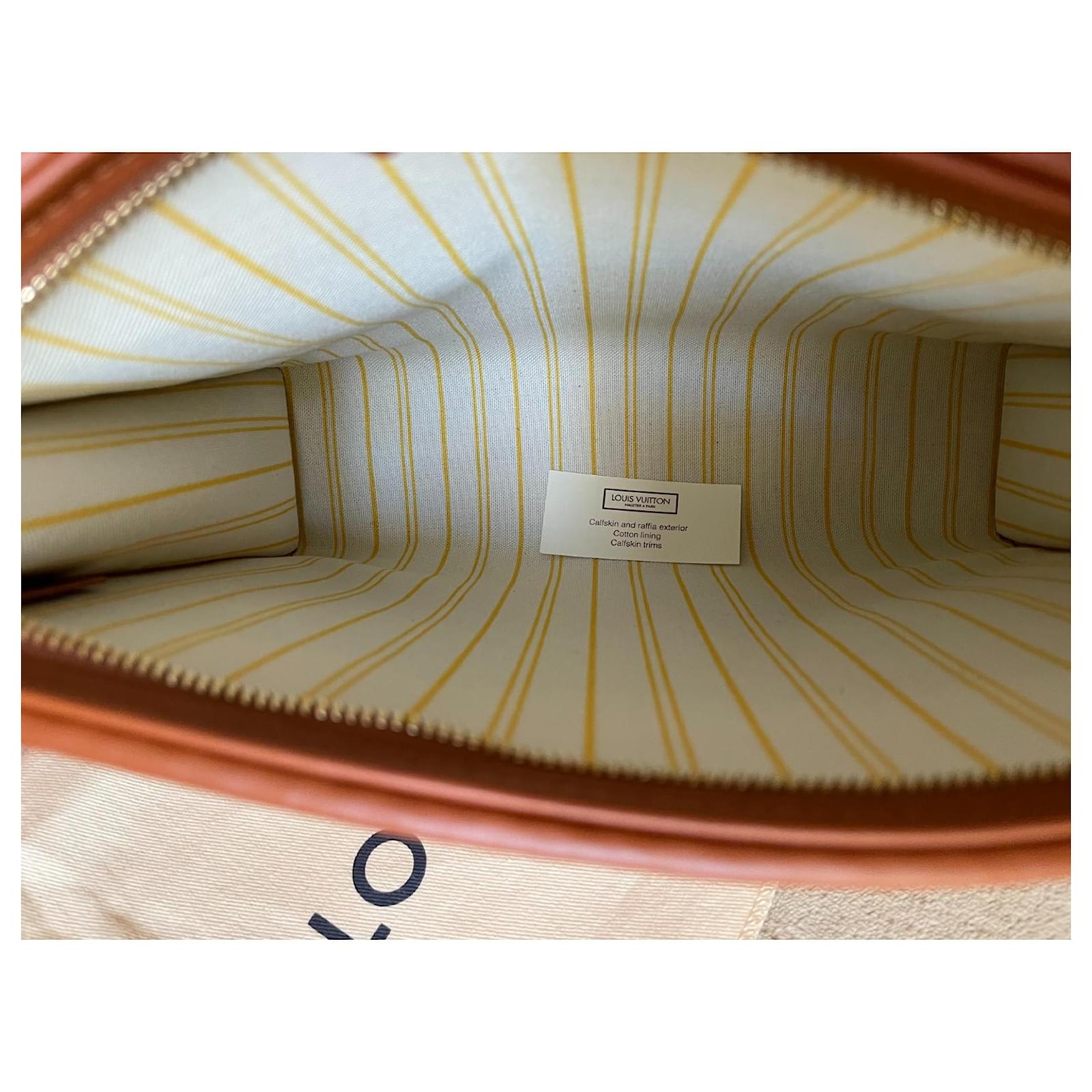 Louis Vuitton toilet pouch 26 Raffia monogram Beige Straw ref