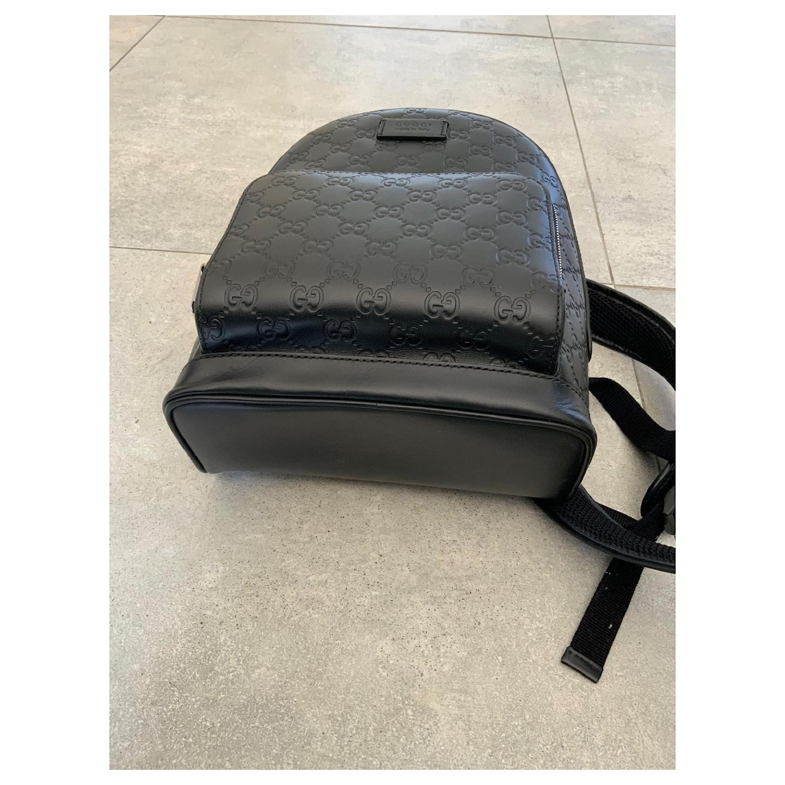 Gucci Backpacks Black Leather ref 629220 