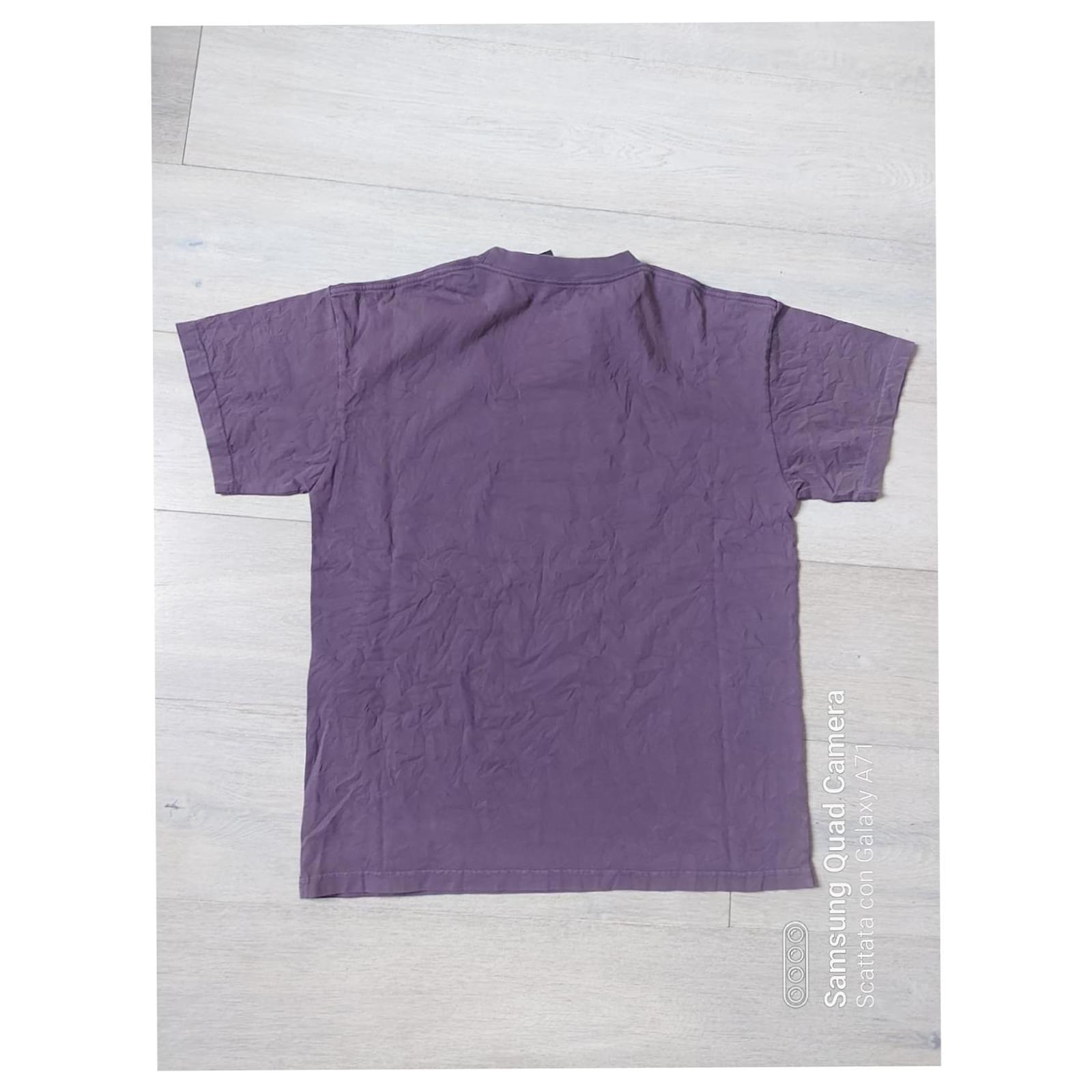 Balenciaga Purple Cotton T-Shirt