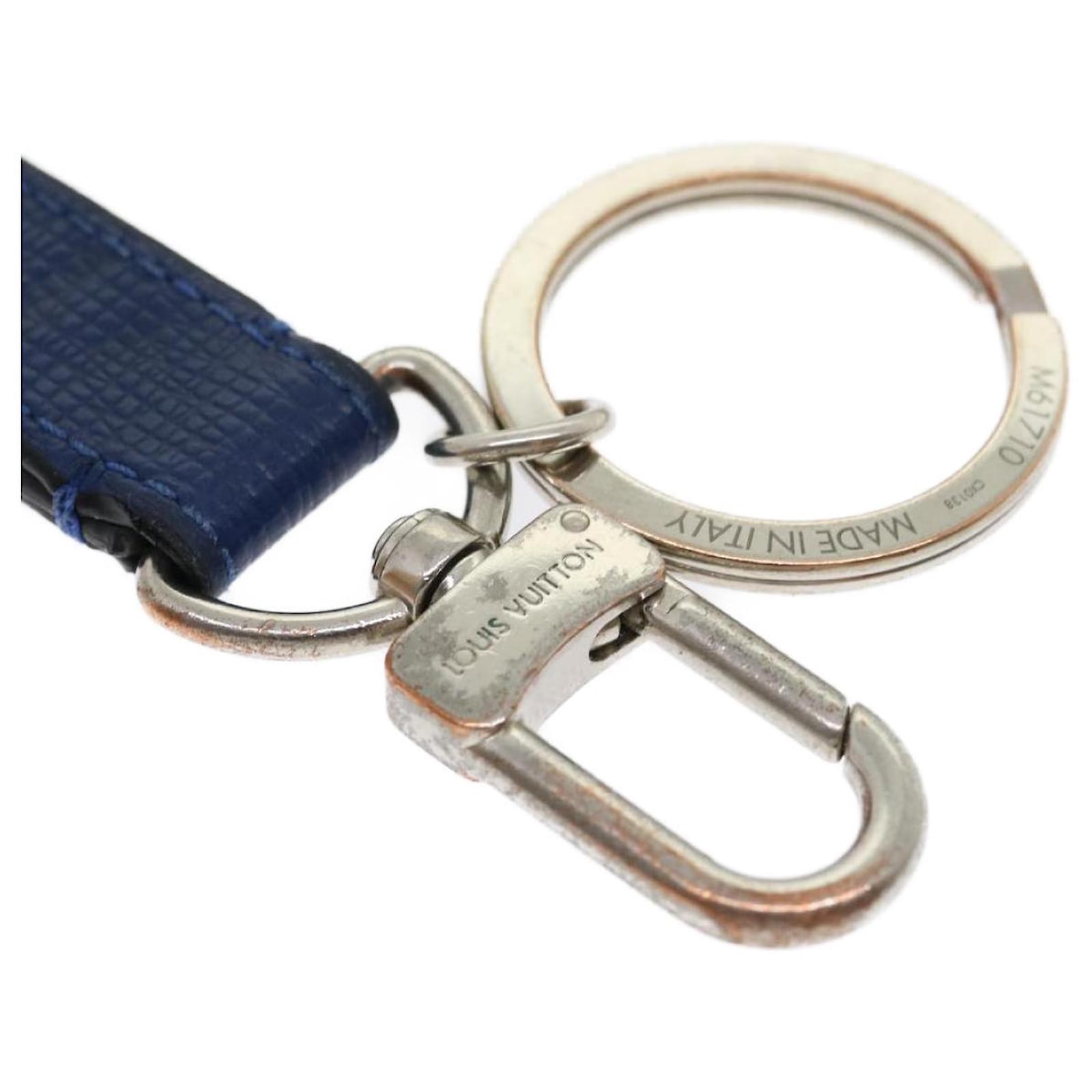 LOUIS VUITTON Porte Cles Dragonne Key Holder Blue M61710 LV Auth