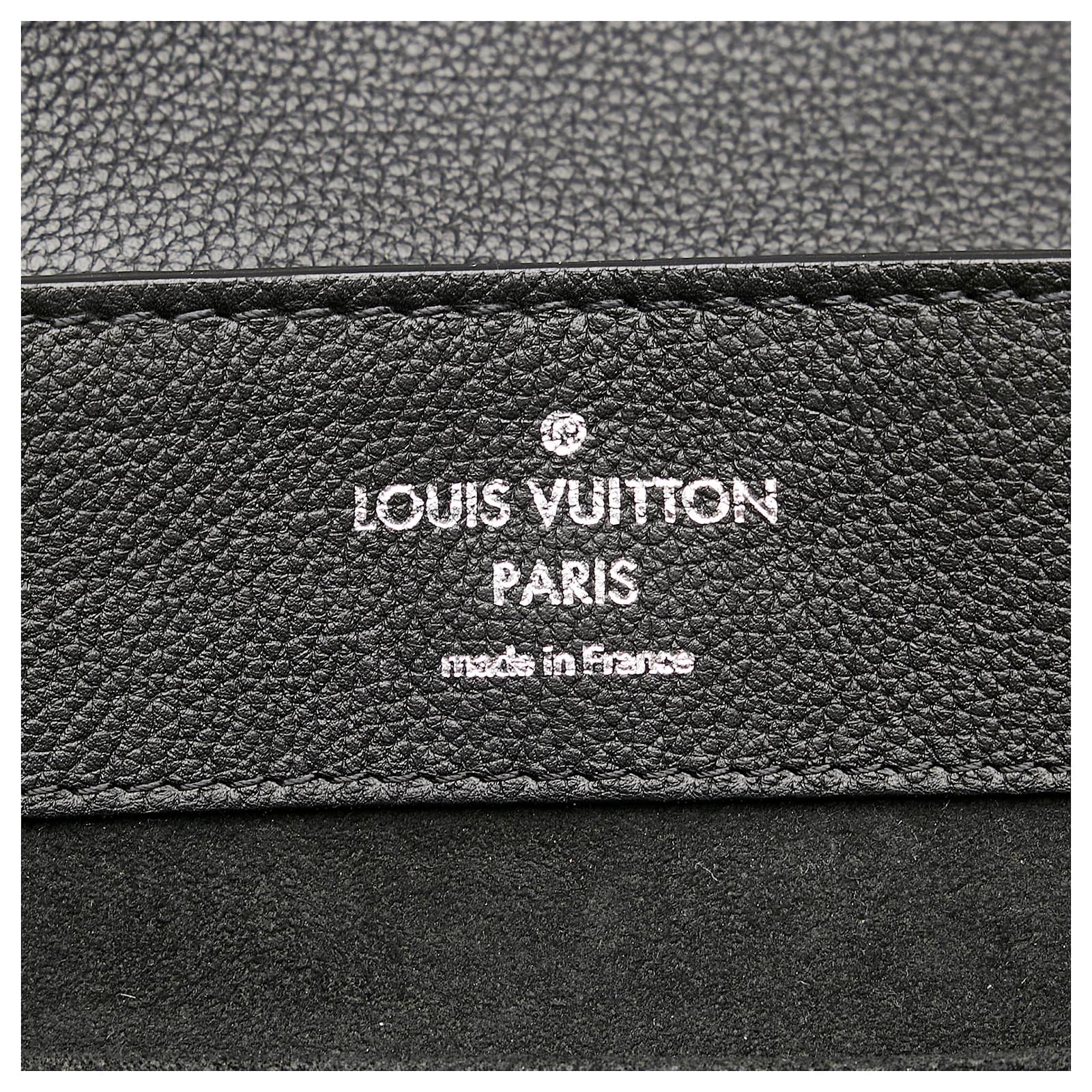 Mochila negra LockMe de Louis Vuitton Negro Cuero Becerro ref
