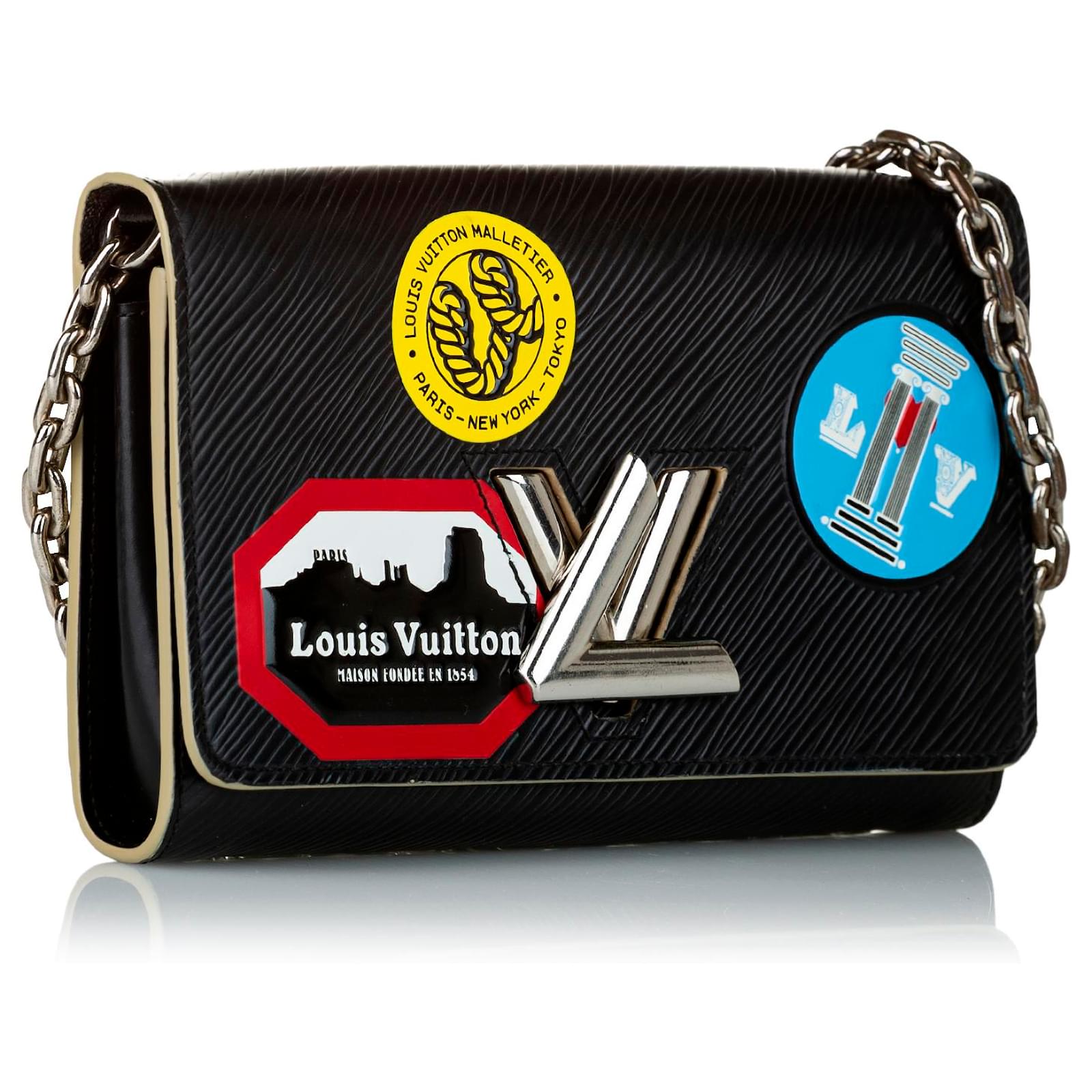 Louis Vuitton World Tour Epi Twist Wallet On Chain - Black
