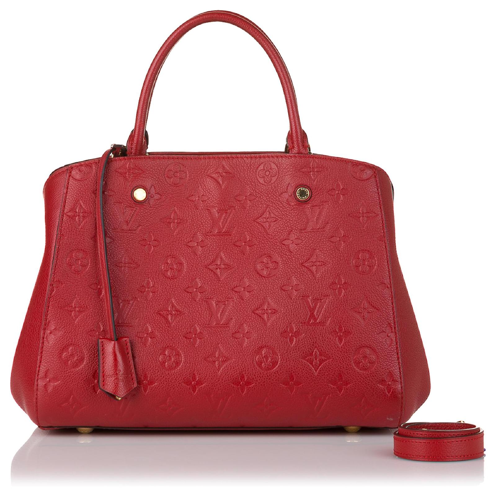 Louis Vuitton Red Monogram Empreinte Montaigne mm