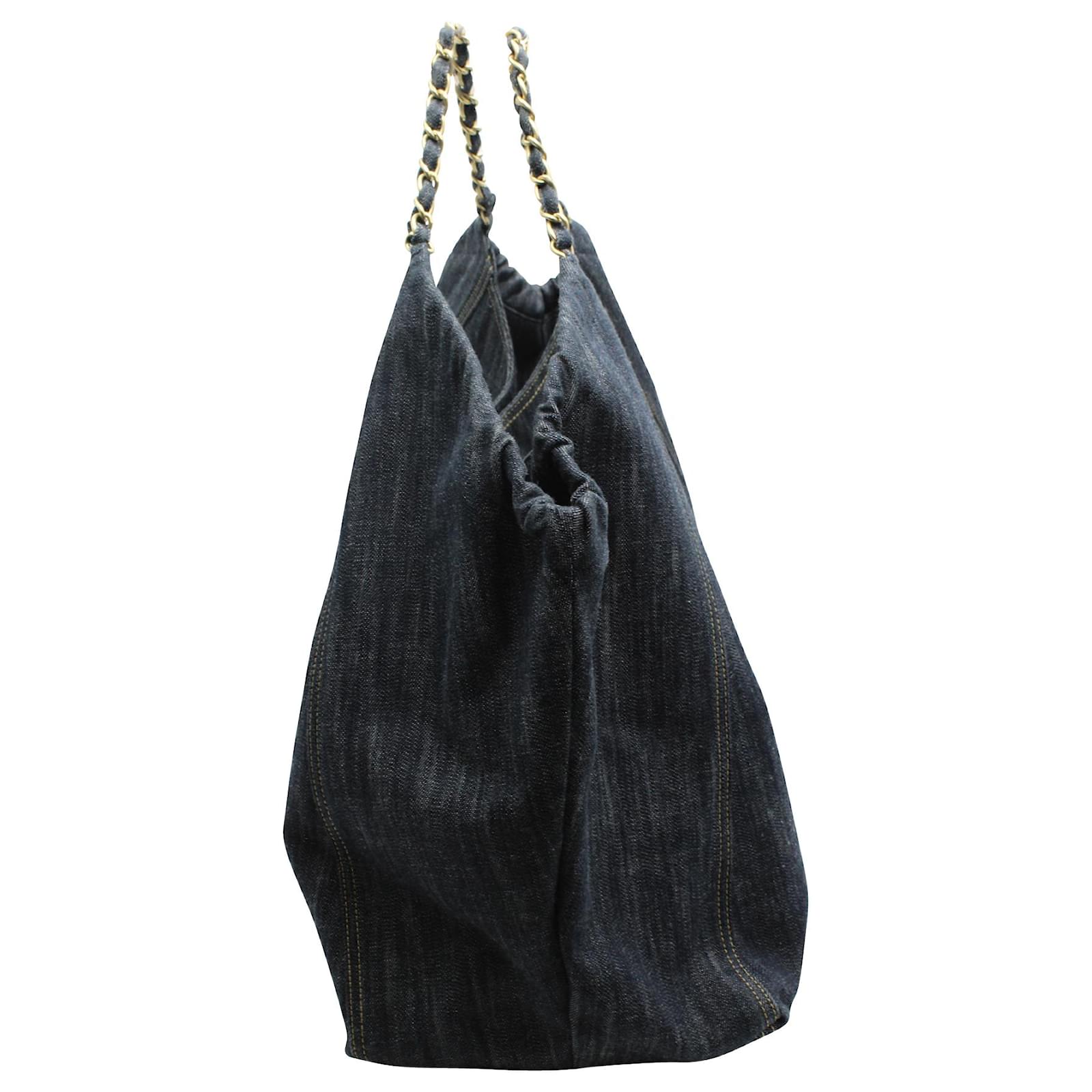 Chanel Coco Cabas Tote Bag in Blue Denim