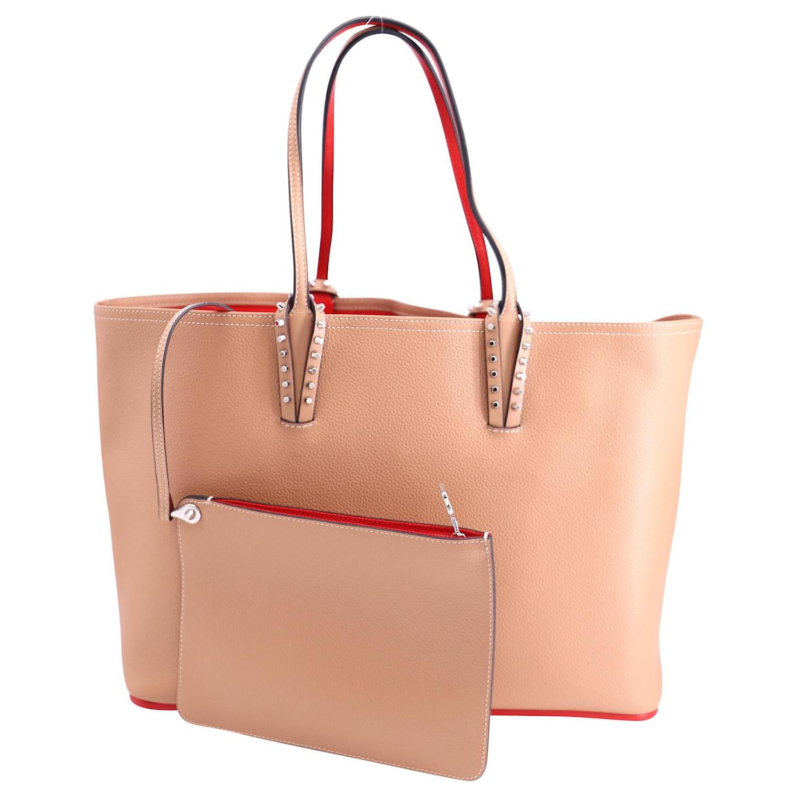 Christian Louboutin Large Cabata Tote in Nude calf leather Leather Flesh  Pony-style calfskin ref.630221 - Joli Closet