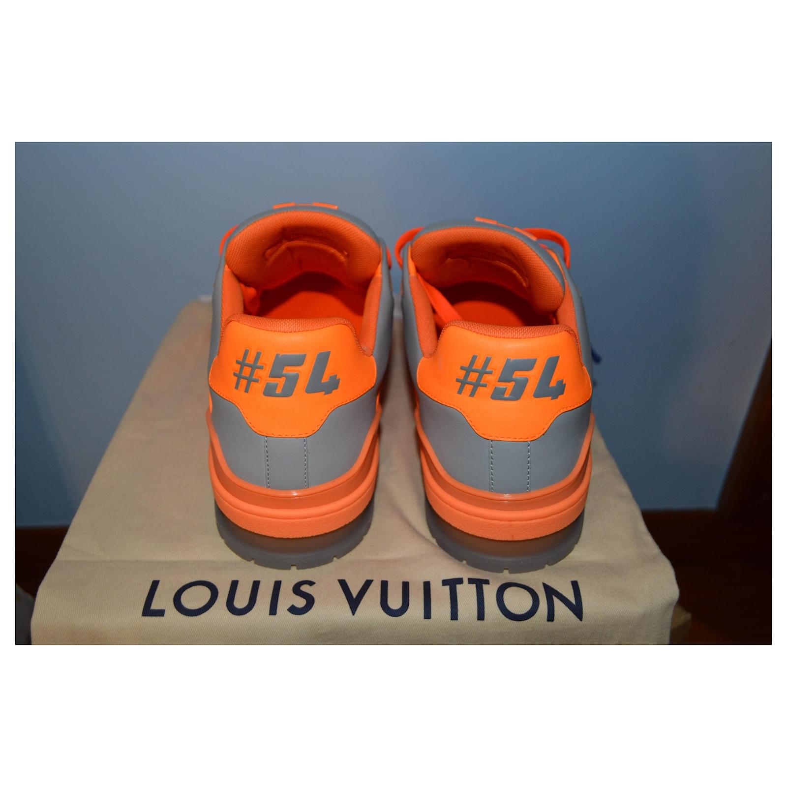 Louis Vuitton Trainer Orange Grey