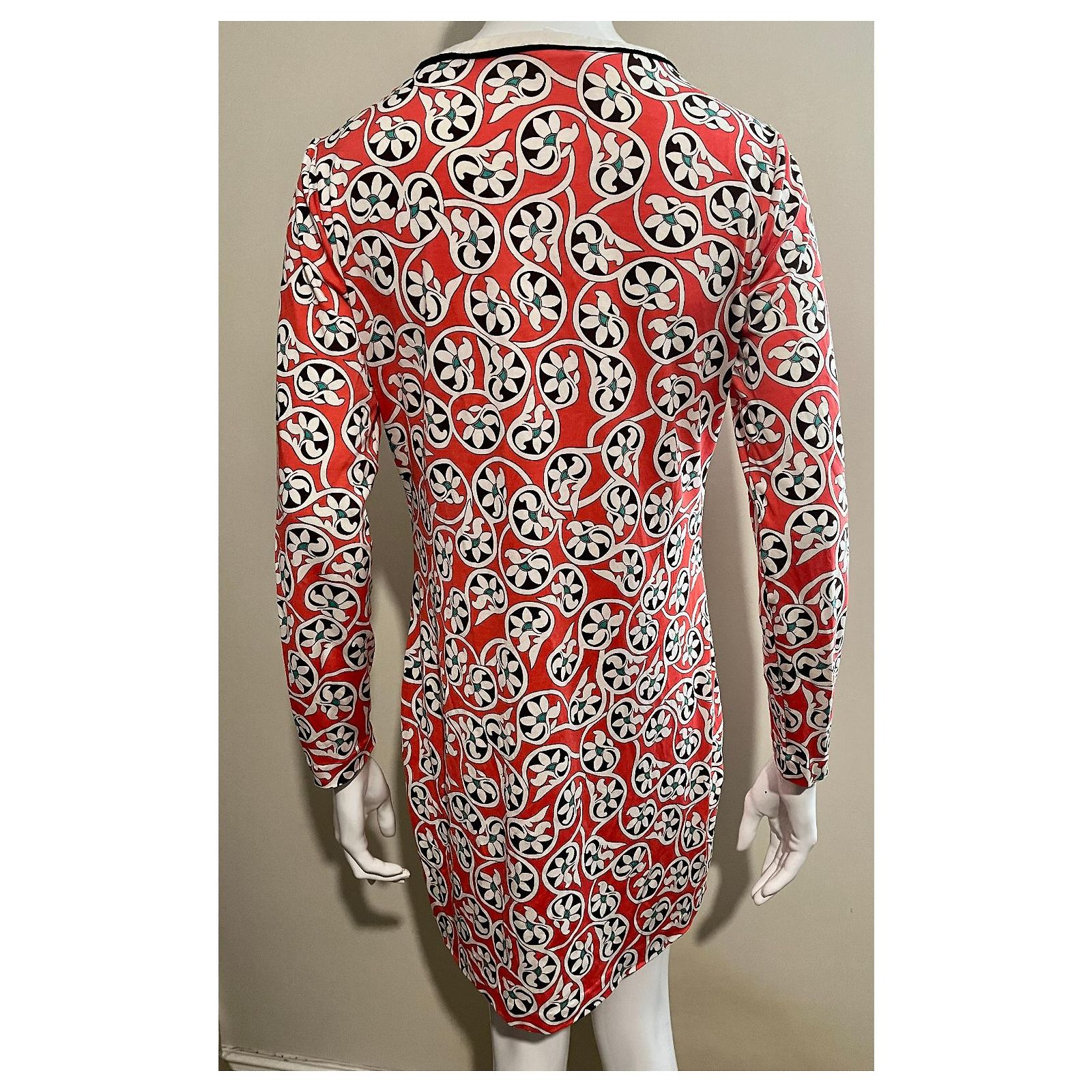 Robe DVF Diane Von Furstenberg Haytan - Jersey De Soie, Imprimé Lune à Bulles, Ceinturée, Neuve Avec étiquettes