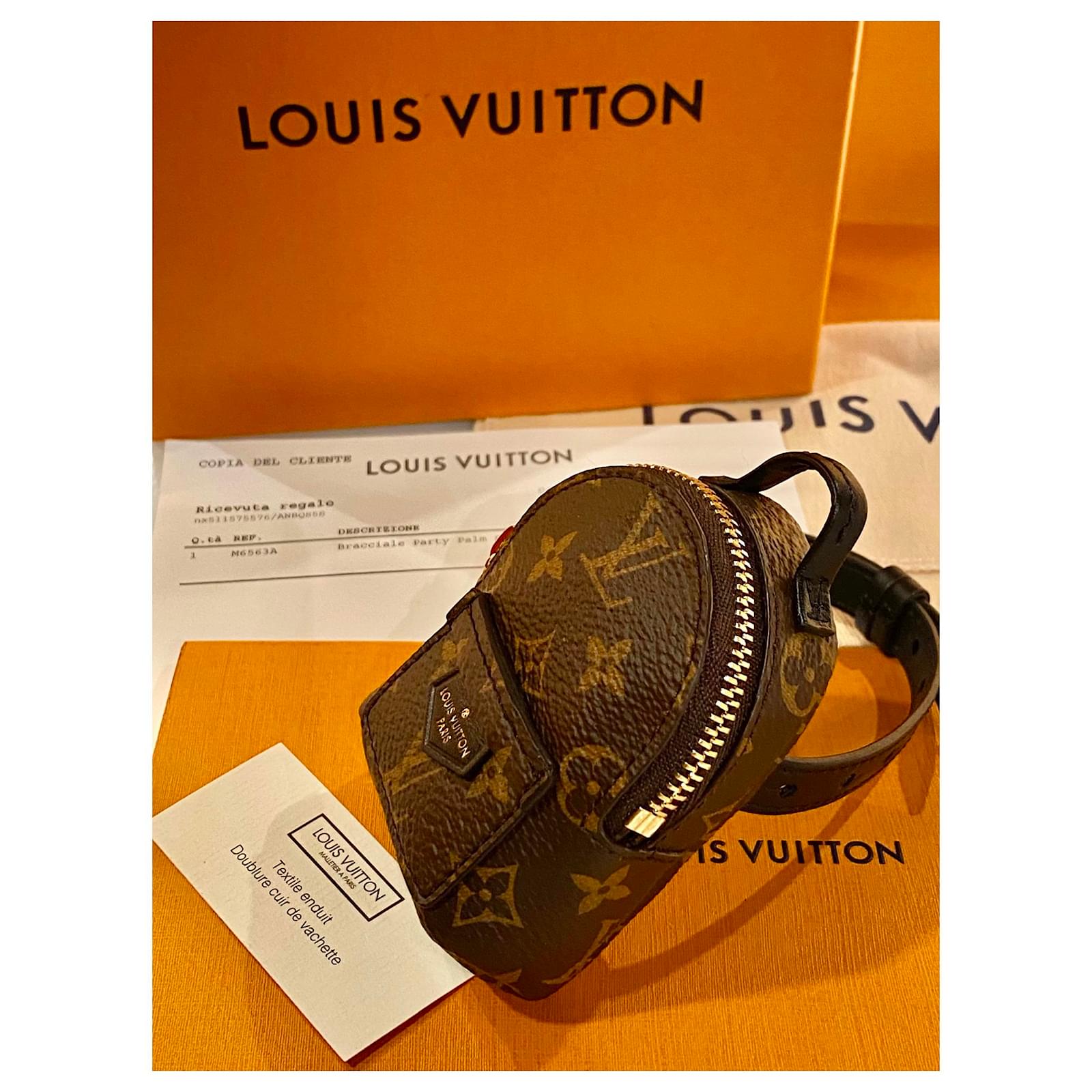 Louis Vuitton Party Palm Spring Bracelet M6563to Brown Black Cloth