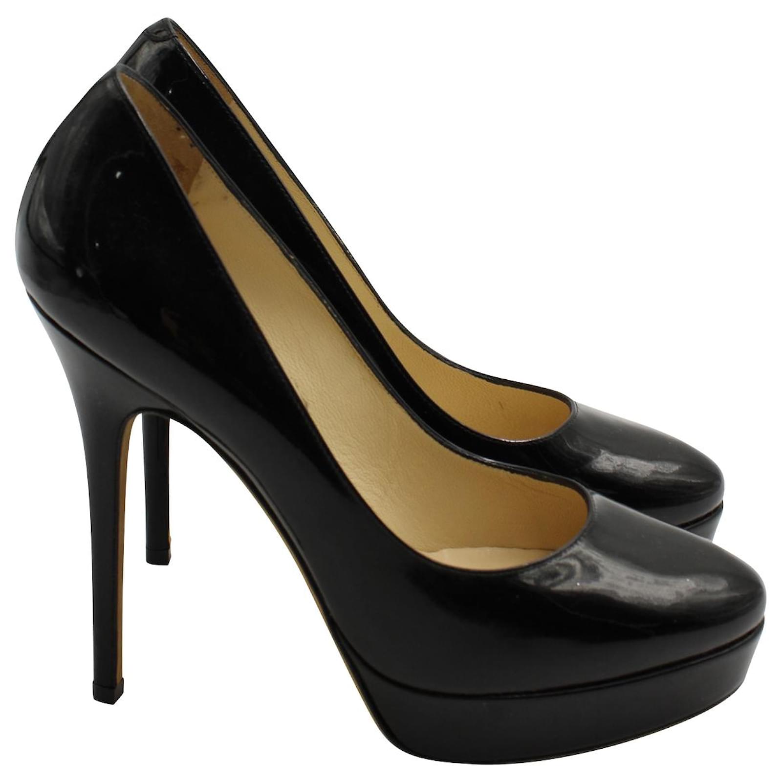 Jimmy Choo Platform Pumps in Black Patent Leather ref.631105 Joli Closet
