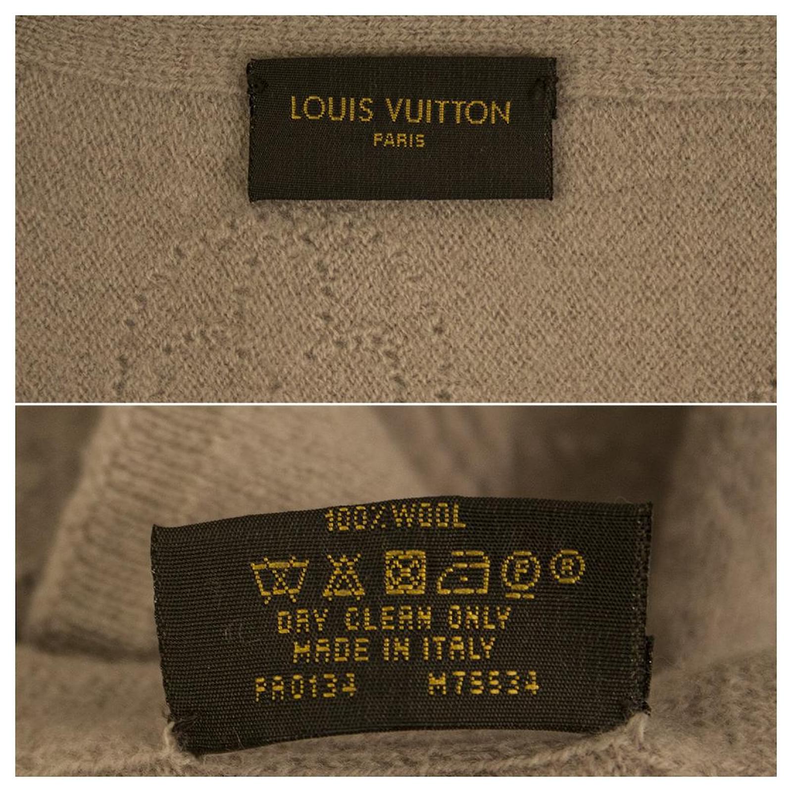 Louis Vuitton monogram bicolor beige & pink LV wool Logomania