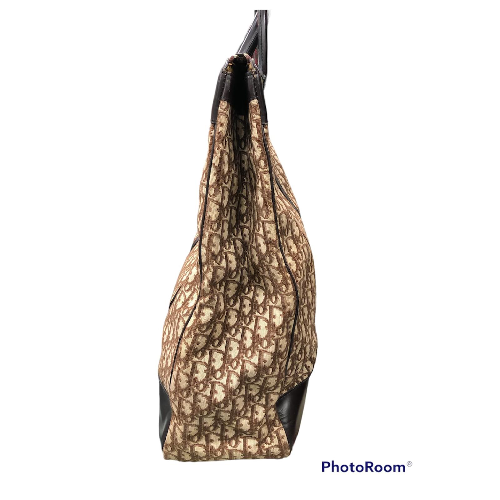 christian-dior-travel-brown-cloth-ref-632061-joli-closet
