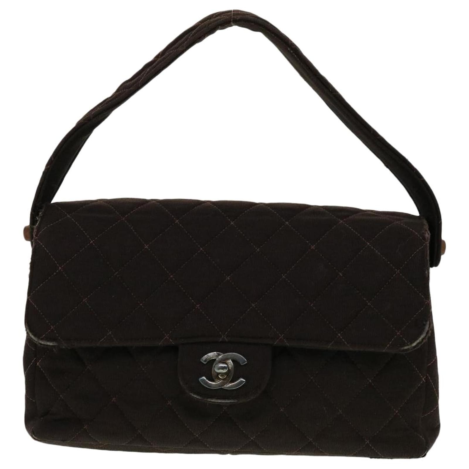Chanel Matelasse 25 Coco Mark Double Flap Chain Shoulder Bag Black Lambskin  Women's Auction