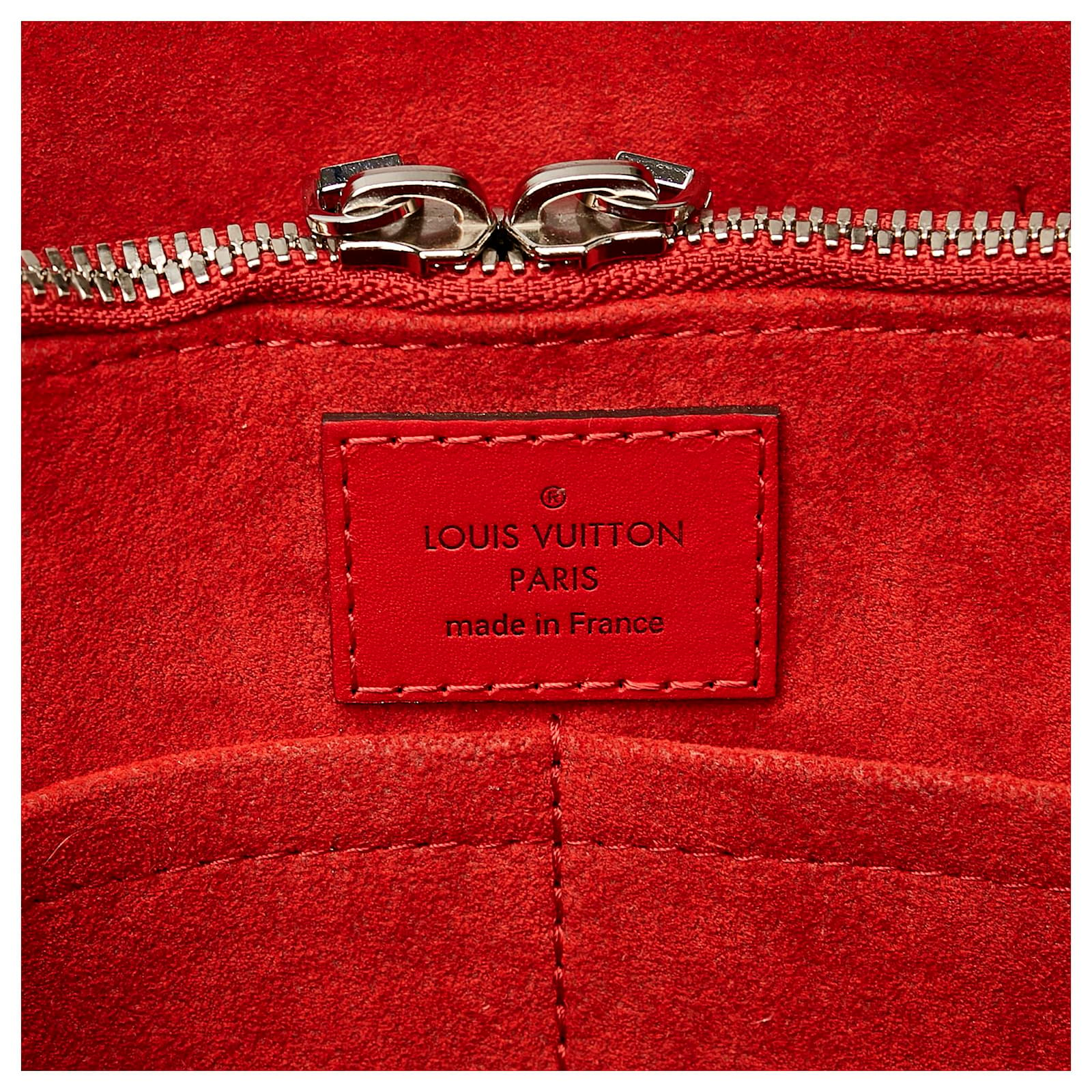 Louis Vuitton Red Monogram Very Tote Leather Pony-style calfskin ref.632406  - Joli Closet