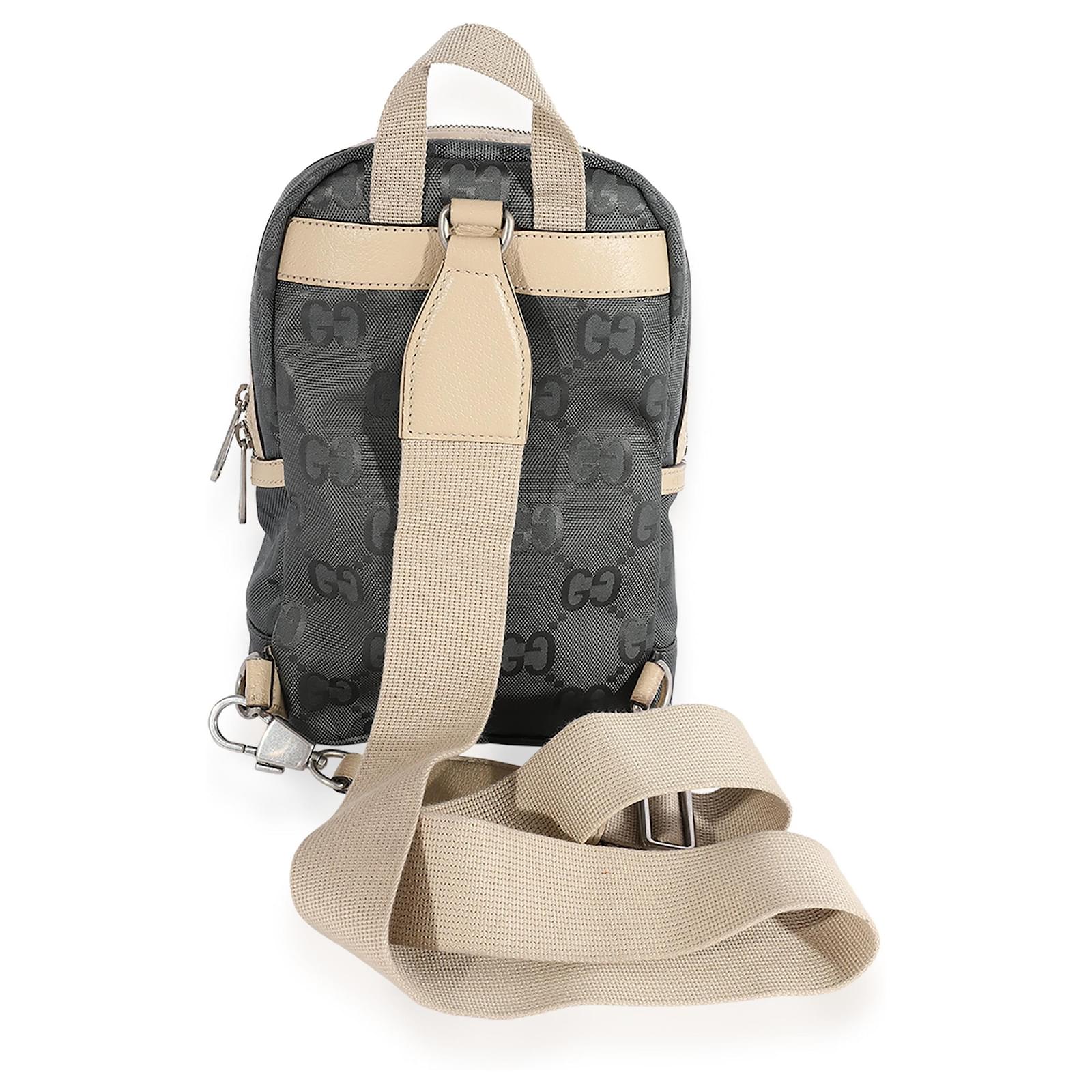 Python backpack with Double G in beige and black