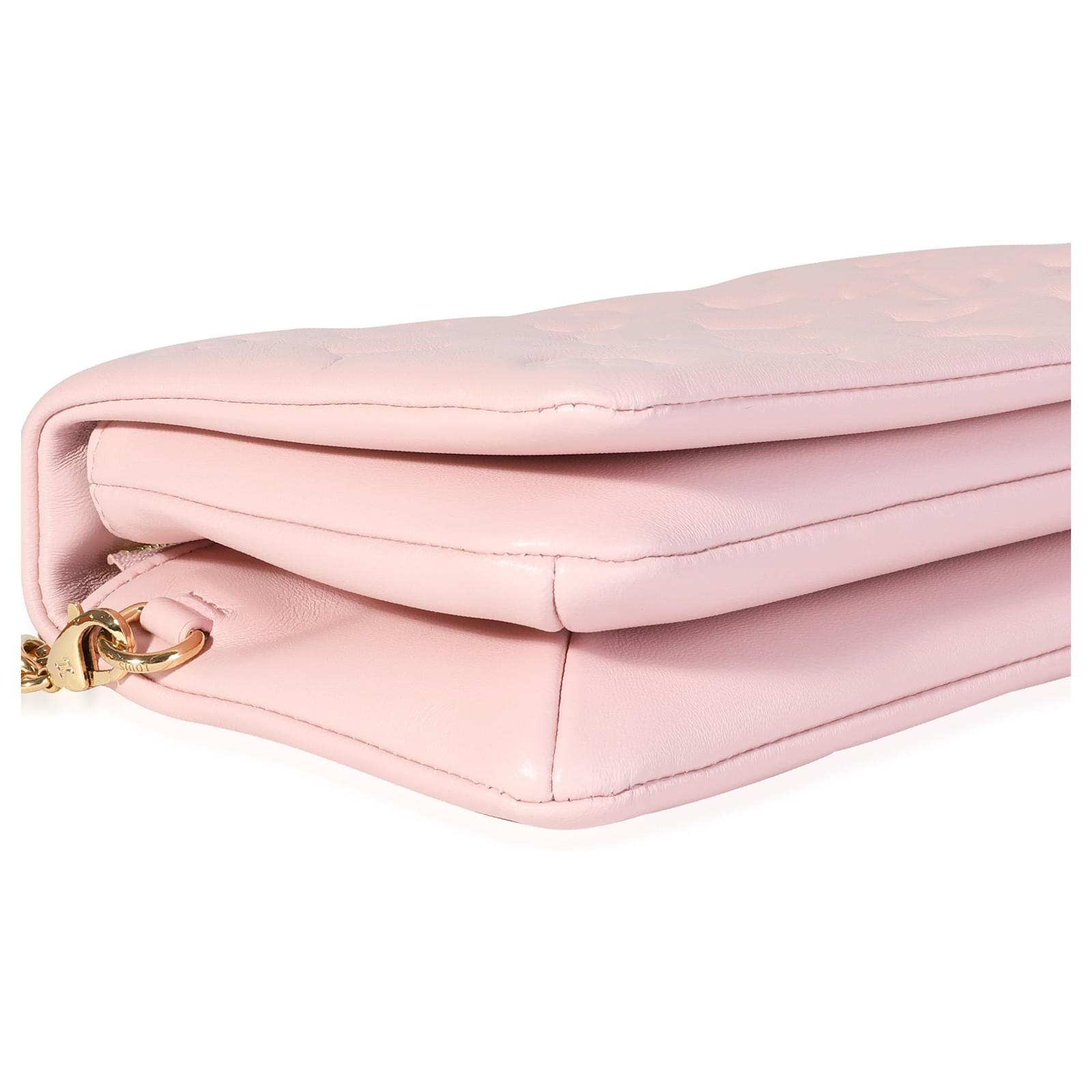 Louis Vuitton Pochette Coussin, Light Pink Monogram Embossed