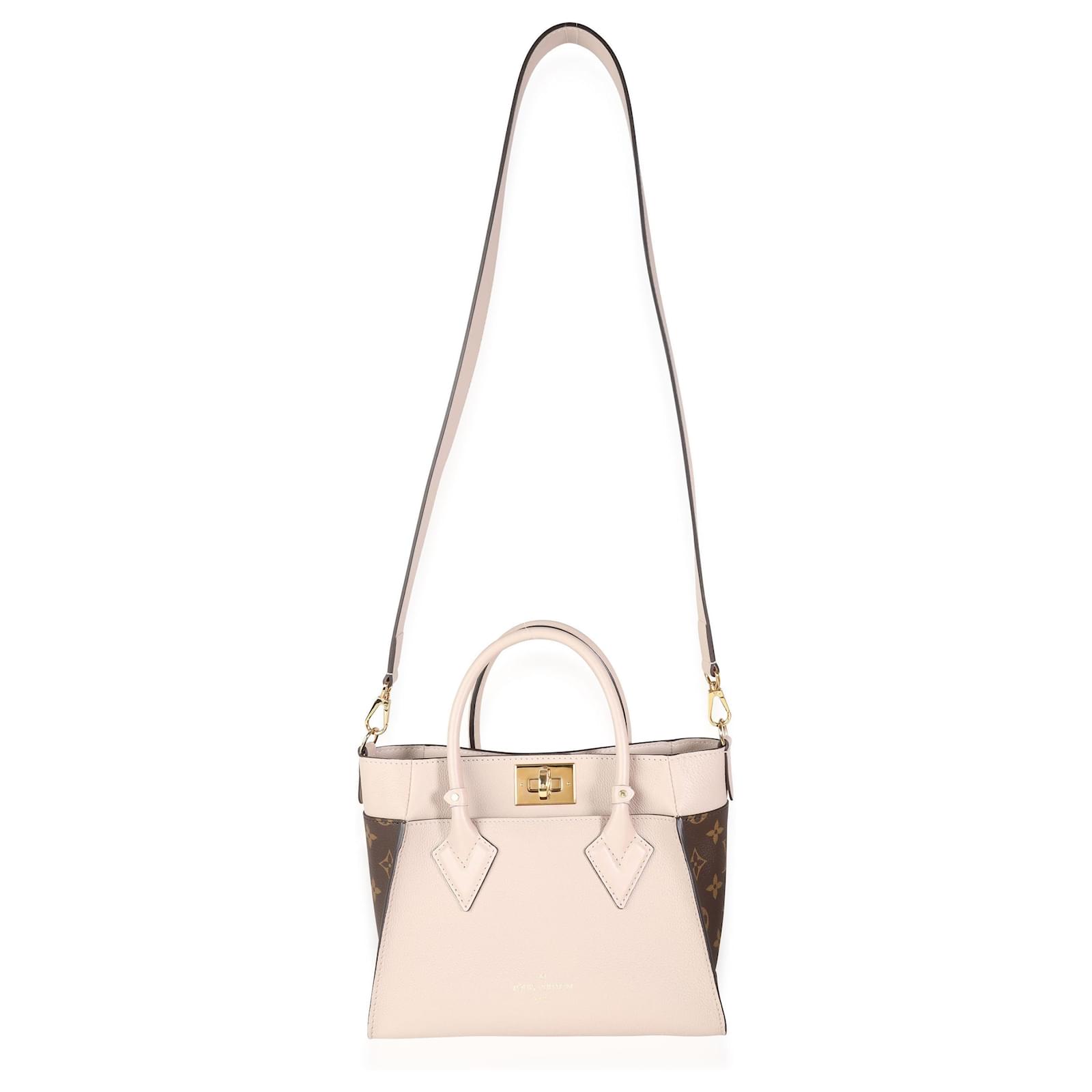 Louis Vuitton Womens On My Side Tote Greige / Monogram PM – Luxe Collective