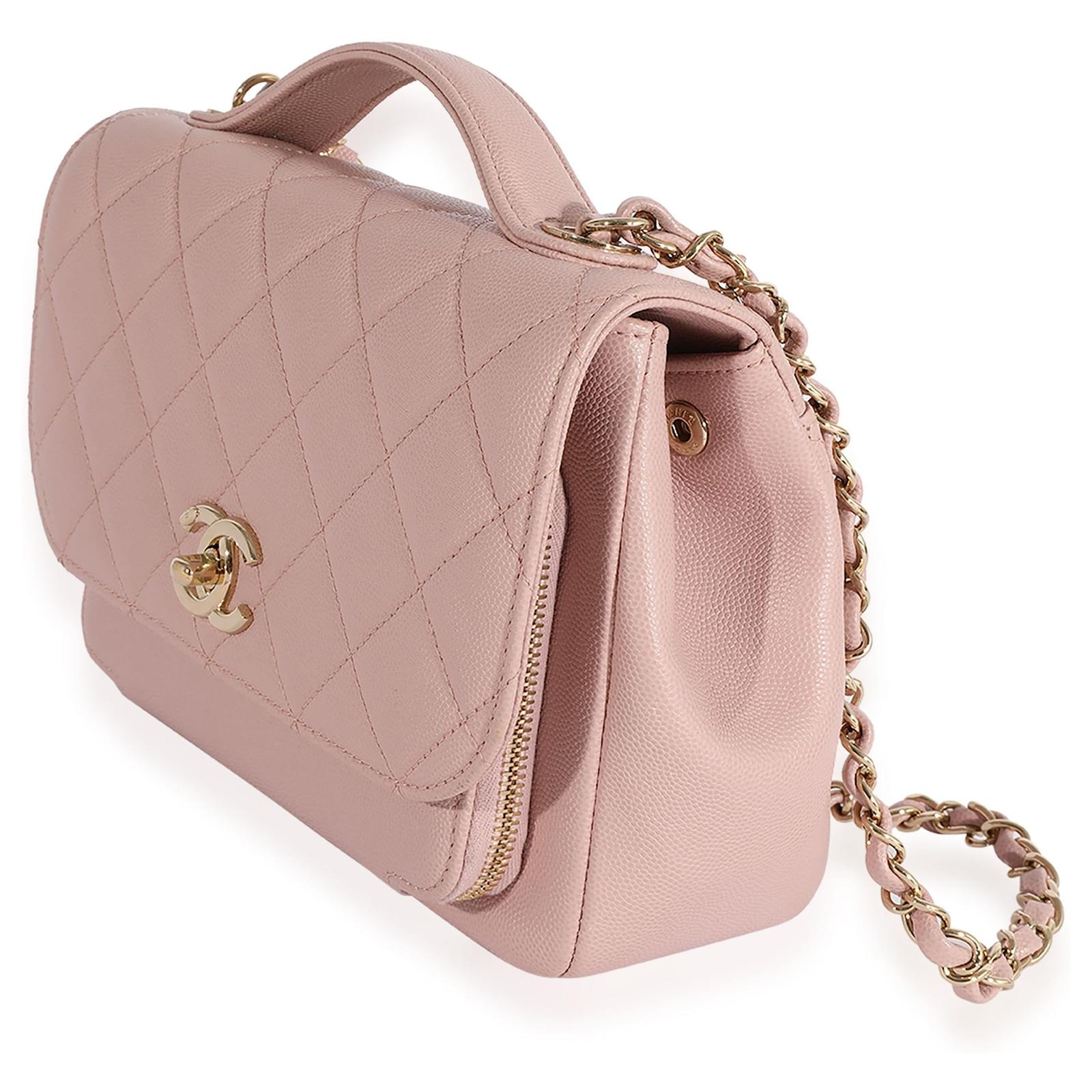 Chanel Pink Caviar Quilted Leather Small Business Affinity Flap