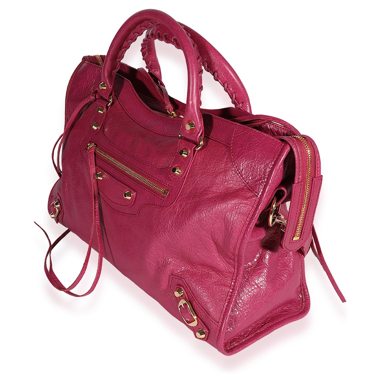 Balenciaga Rose Dahlia Lambskin Classic City Bag Rosa Cuero ref