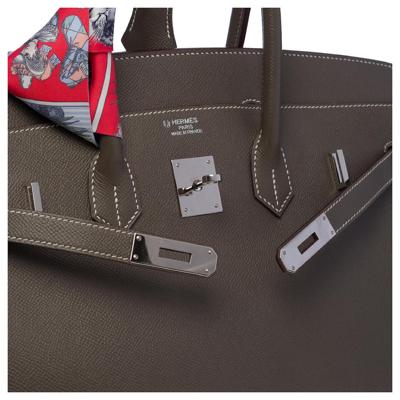 Hermès Horseshoe Stamped (HSS) Bi-color Jaune D'Or and Sanguine Birkin 35cm  of Epsom Leather with Palladium Hardware, Handbags and Accessories Online, 2019