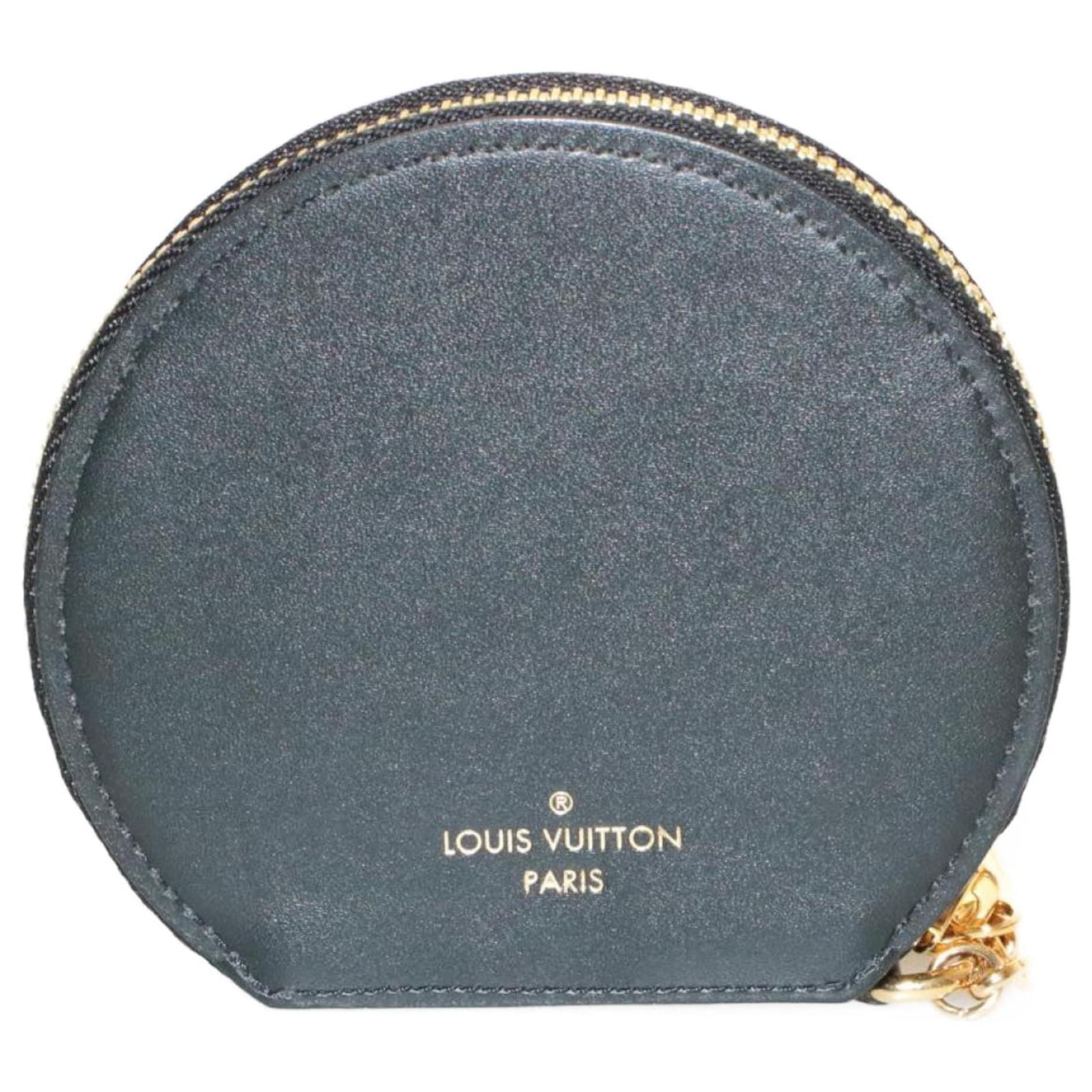 Louis Vuitton Boite Chapeau Coin Purse Monogram Canvas Micro Black, Brown