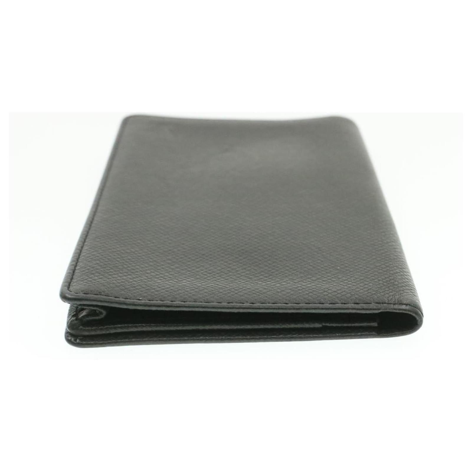 Louis Vuitton (LOUIS VUITTON) Porto Cal Sampur M30942 Taiga Ardoise  (black/black) SP0044 business card holder pass case