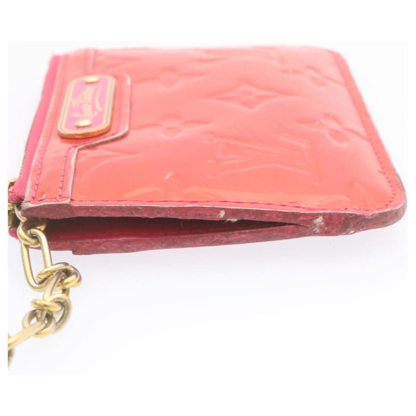 LOUIS VUITTON Vernis Pochette Cles NM Coin Case Rose Pop M93637 LV Auth  am1141g Red Patent leather ref.633636 - Joli Closet