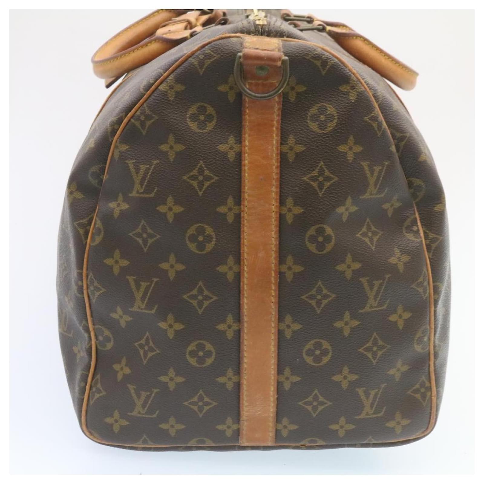 Louis Vuitton Epi Keepall 55 Boston Bag Brown M42958 Lv Auth 44950