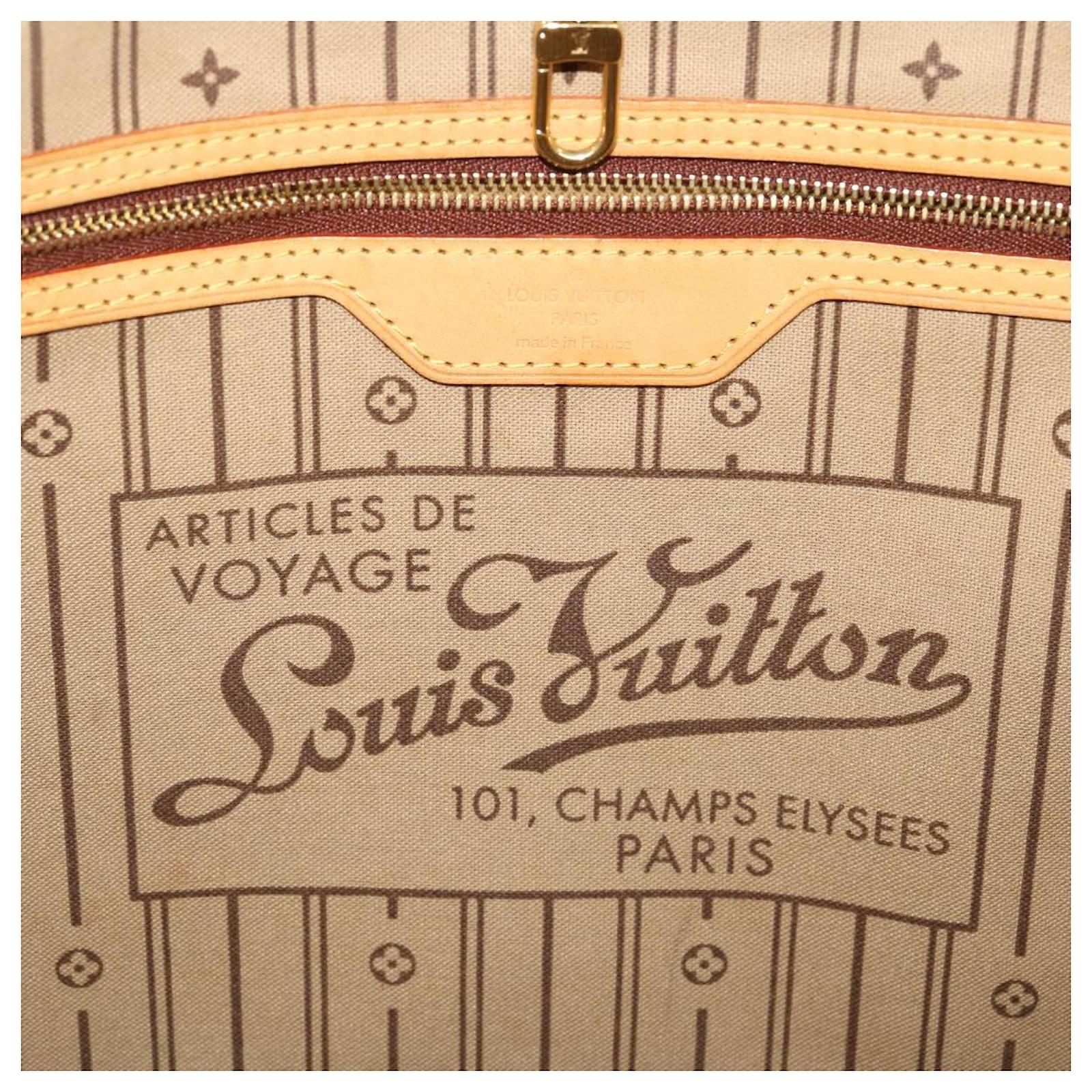 Louis Vuitton, Bags, Louis Vuitton Monogram Neverfull Gm Tote Bag M457 Lv  Auth Am2500g