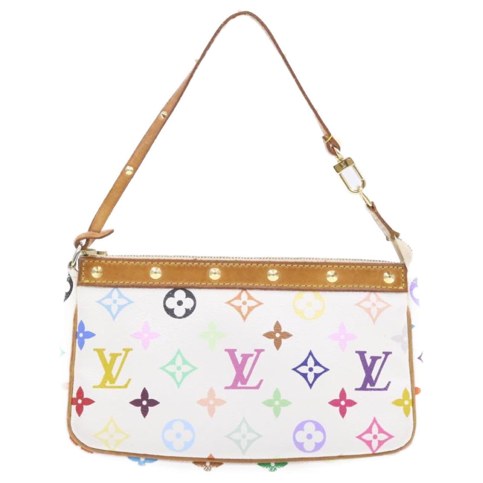 Louis Vuitton White Multicolore LV Monogram Pochette Bag