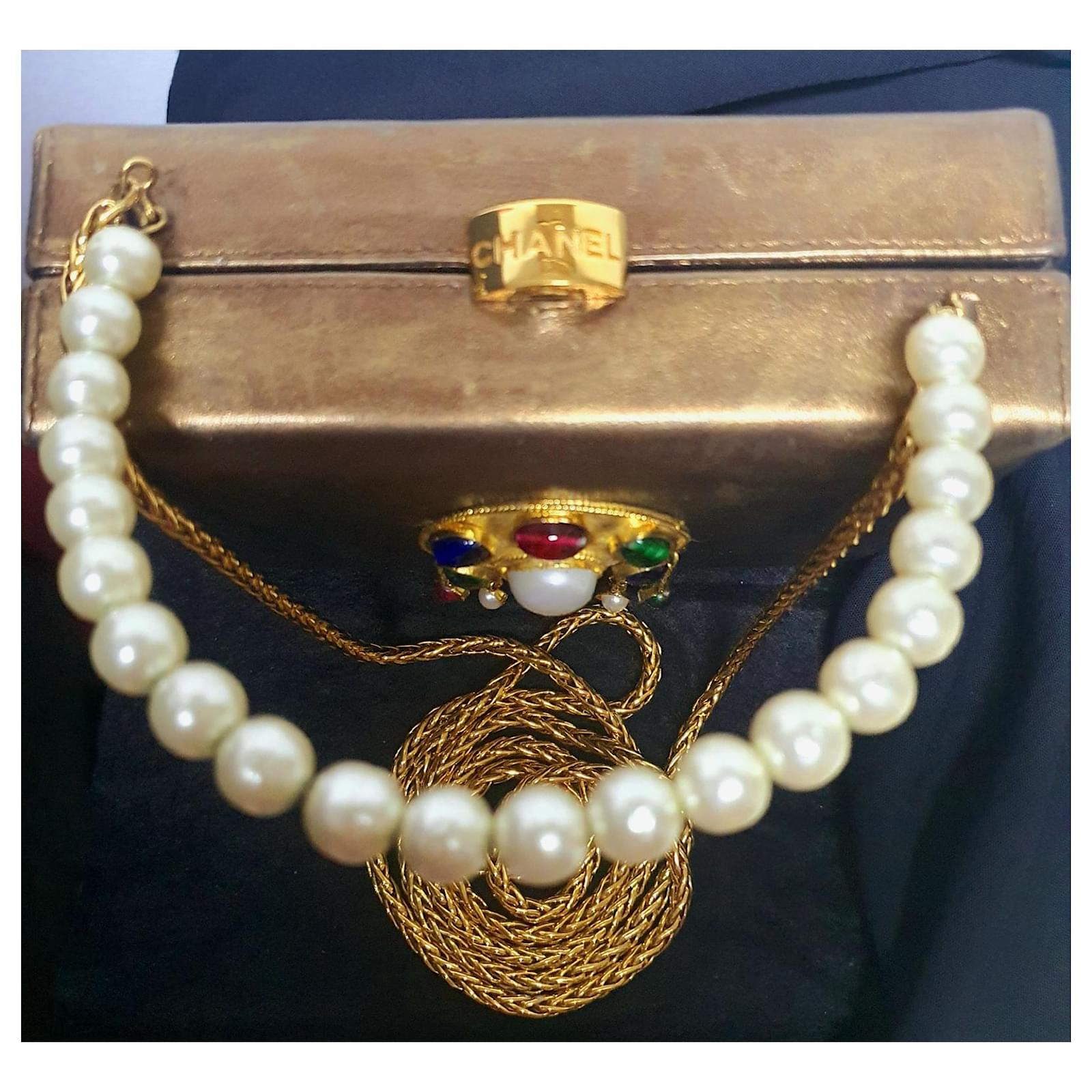 Chanel Vintage Velvet Pearl Gripoix Crossbody Evening Bag