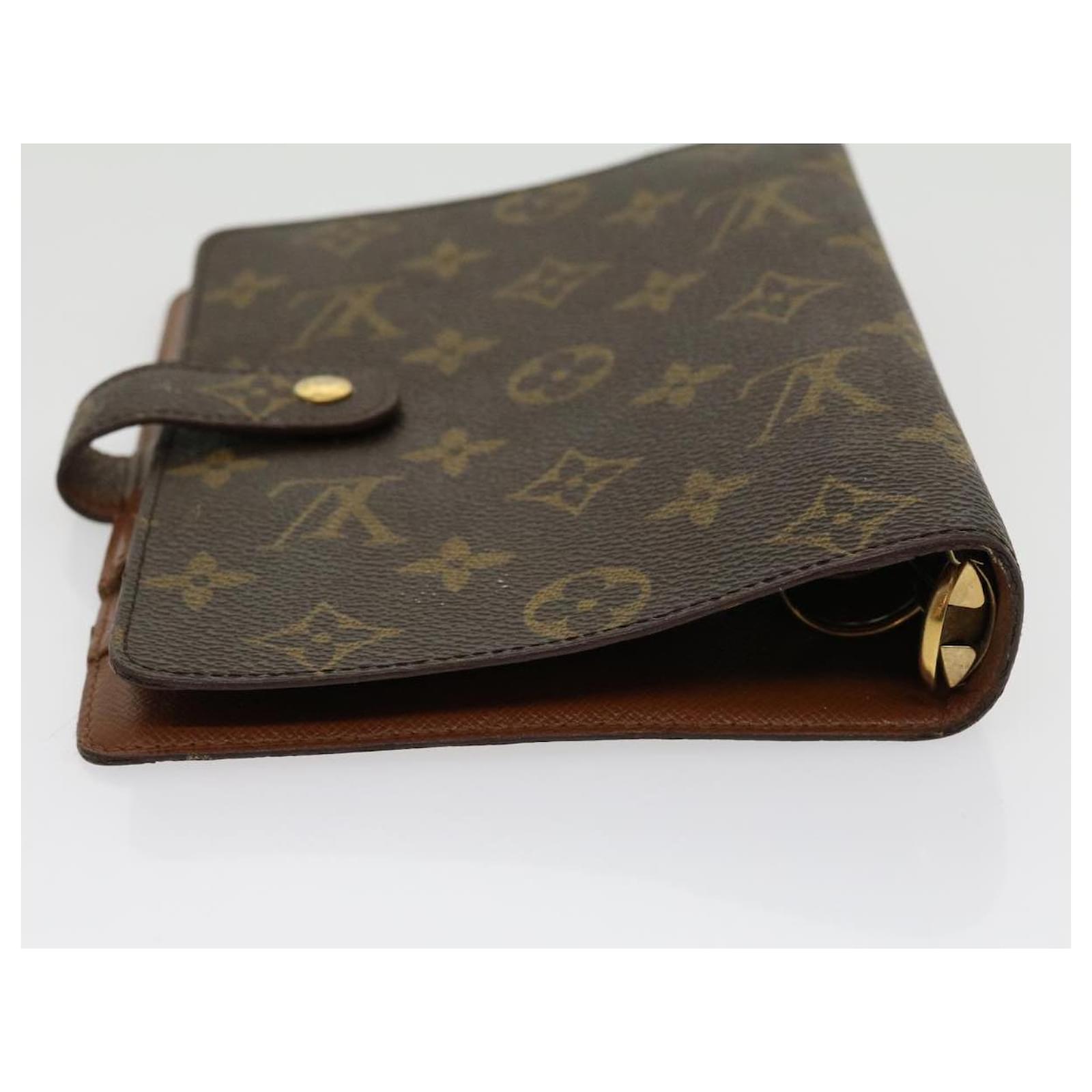 LOUIS VUITTON Monogram Agenda MM Day Planner Cover R20105 LV Auth 44007