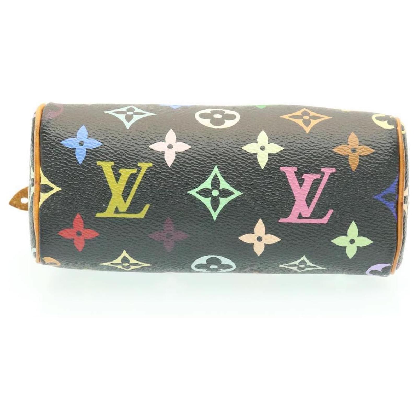 LOUIS VUITTON Monogram Multicolor Mini Speedy Hand Bag Black M92644 auth  25204a ref.635821 - Joli Closet