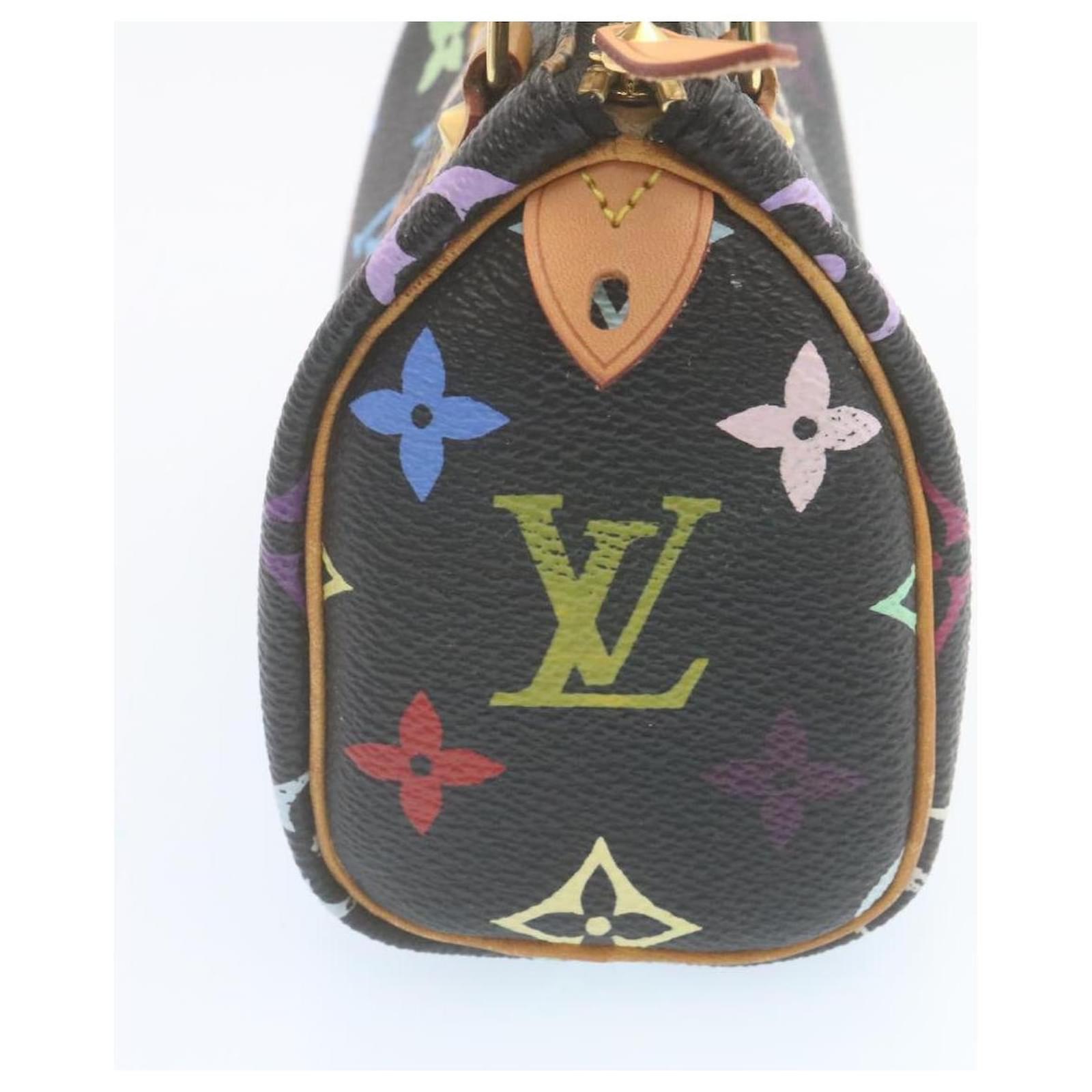 LOUIS VUITTON Monogram Multicolor Mini Speedy Hand Bag Black M92644 Auth  knn048 ref.636100 - Joli Closet