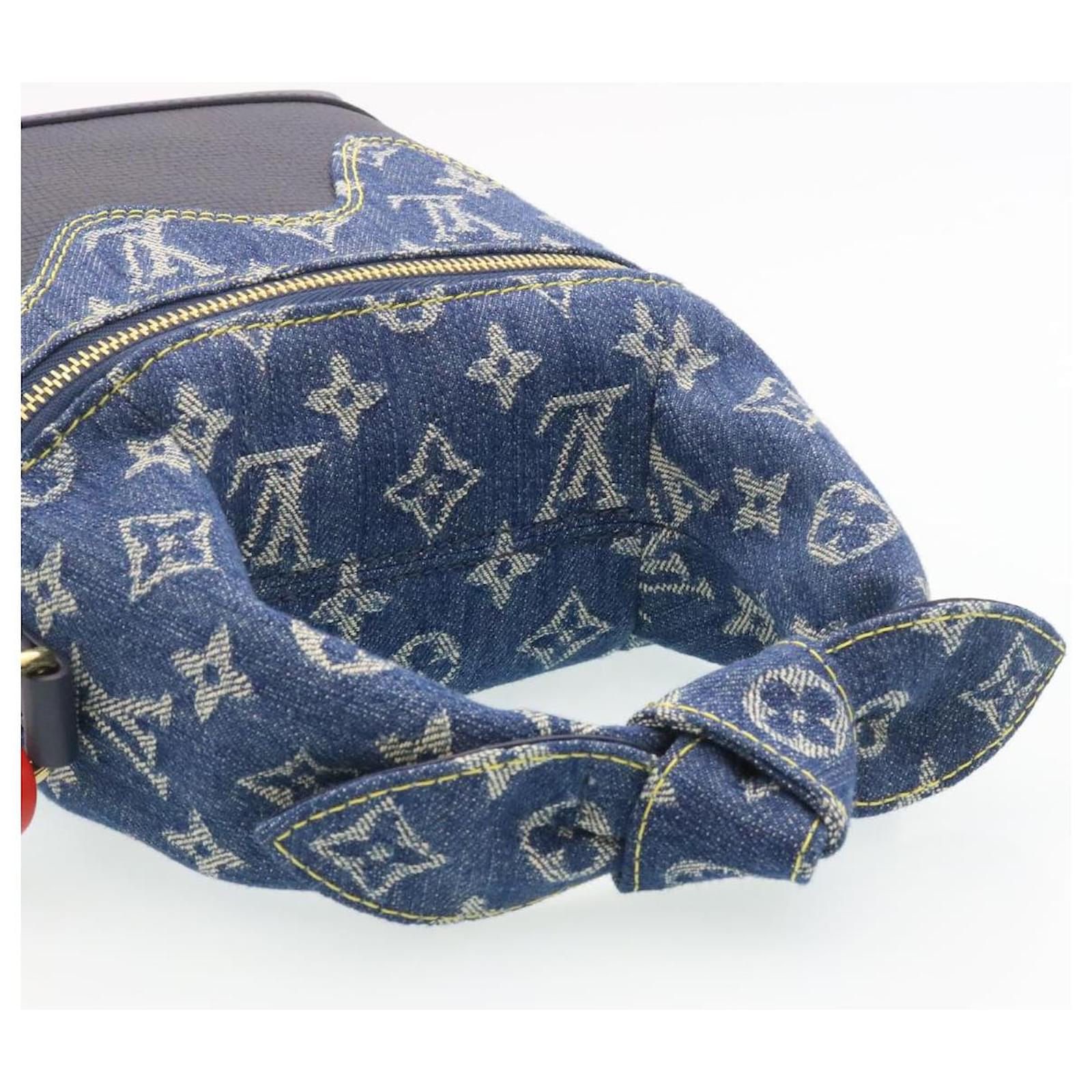 Louis Vuitton Nigo Monogram Denim Japanese Cruiser Bag Blue M45970 Auth 28149A, Women's
