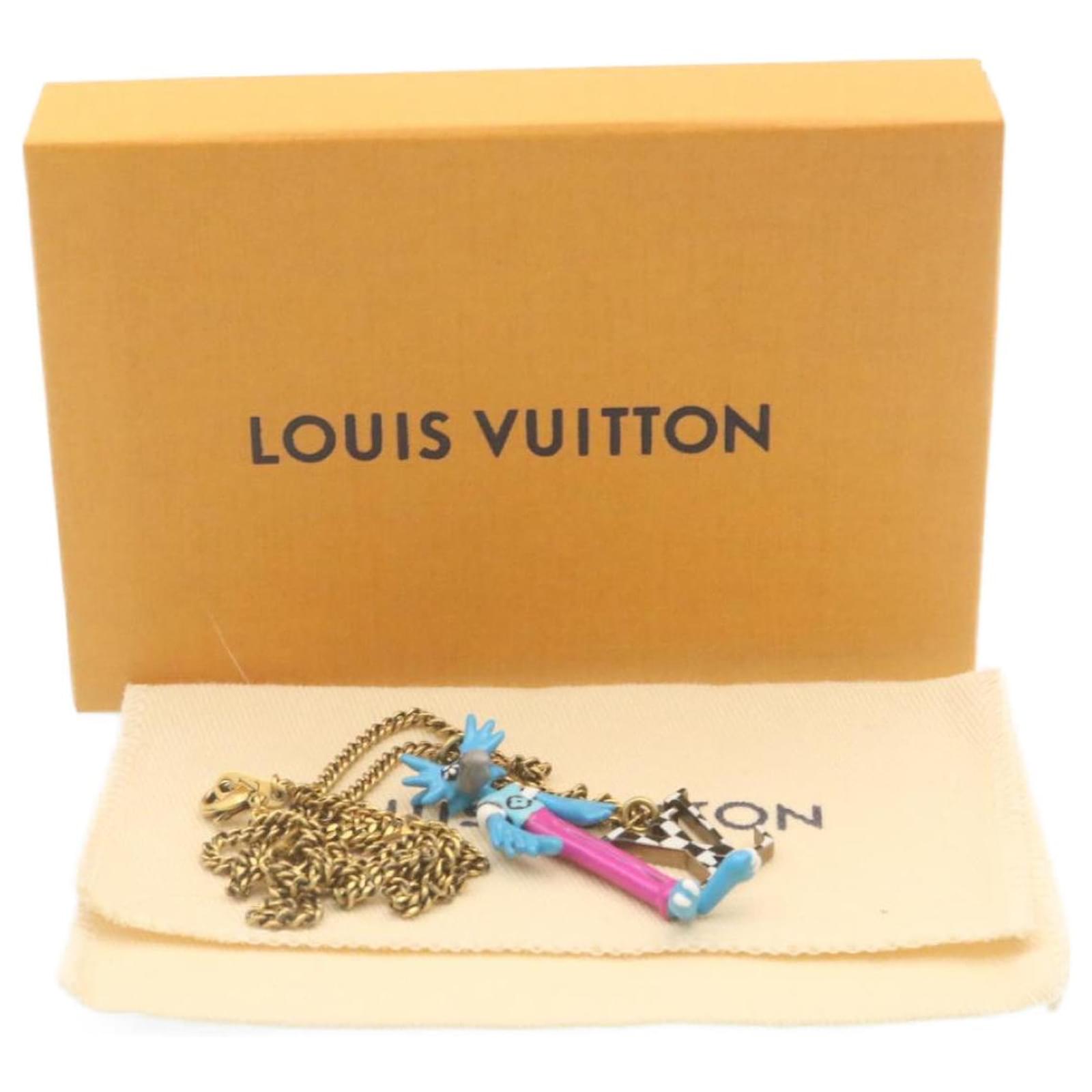 Louis Vuitton Yellow Gold LV Volt Pendant 18K 0.03 ctw