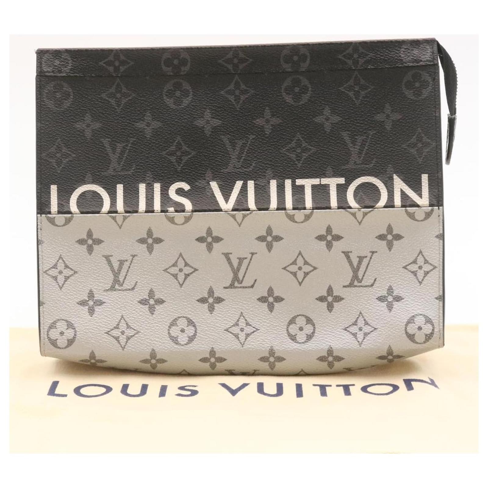 Louis Vuitton Monogram Eclipse Split Pochette Voyage MM Bag M63039