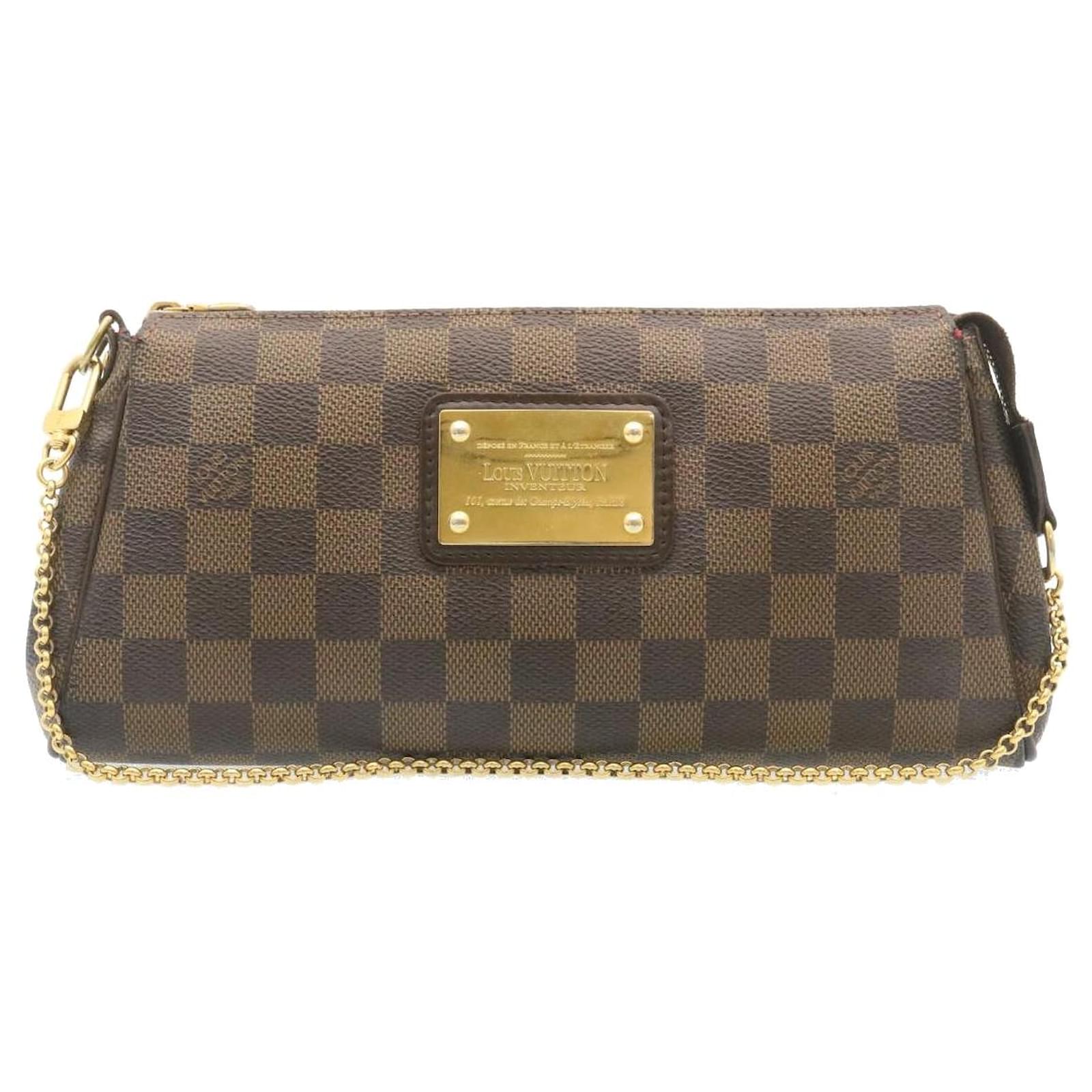 LOUIS VUITTON Damier Ebene Eva 2Way Shoulder Hand Pouch N55213 LV Auth  28966a ref.635955 - Joli Closet