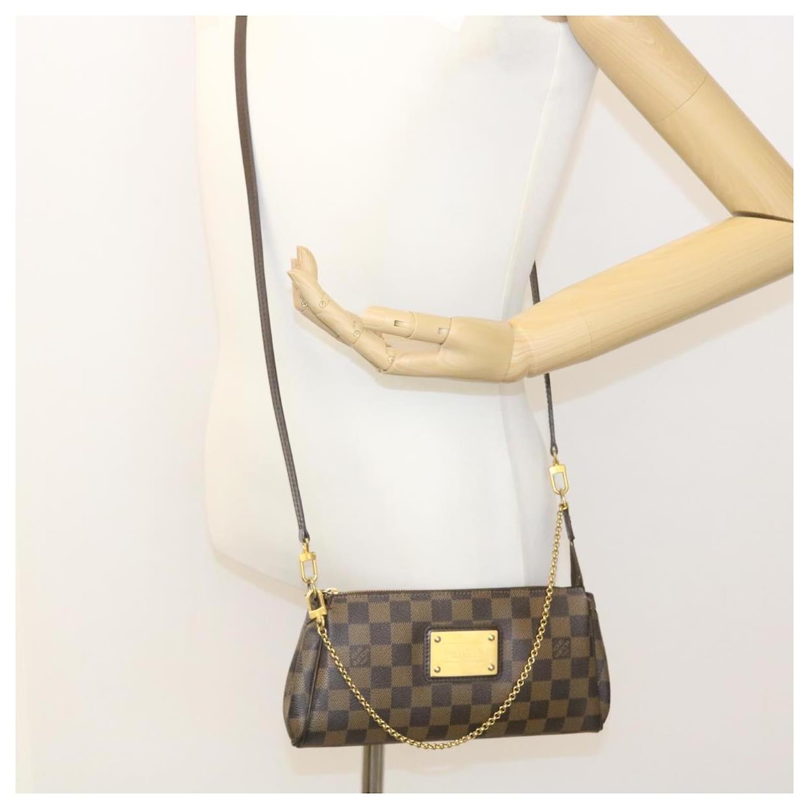 LOUIS VUITTON Damier Ebene Eva 2Way Shoulder Hand Pouch N55213 LV Auth  28966a ref.635955 - Joli Closet