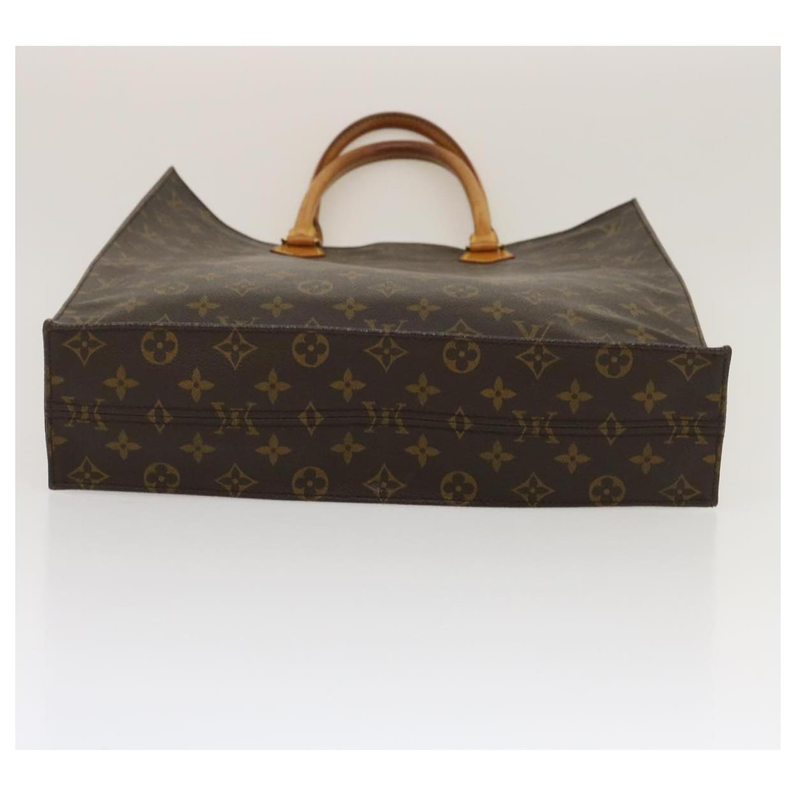 Authentic Louis Vuitton Tote Bag Sac Plat Brown Monogram M51140