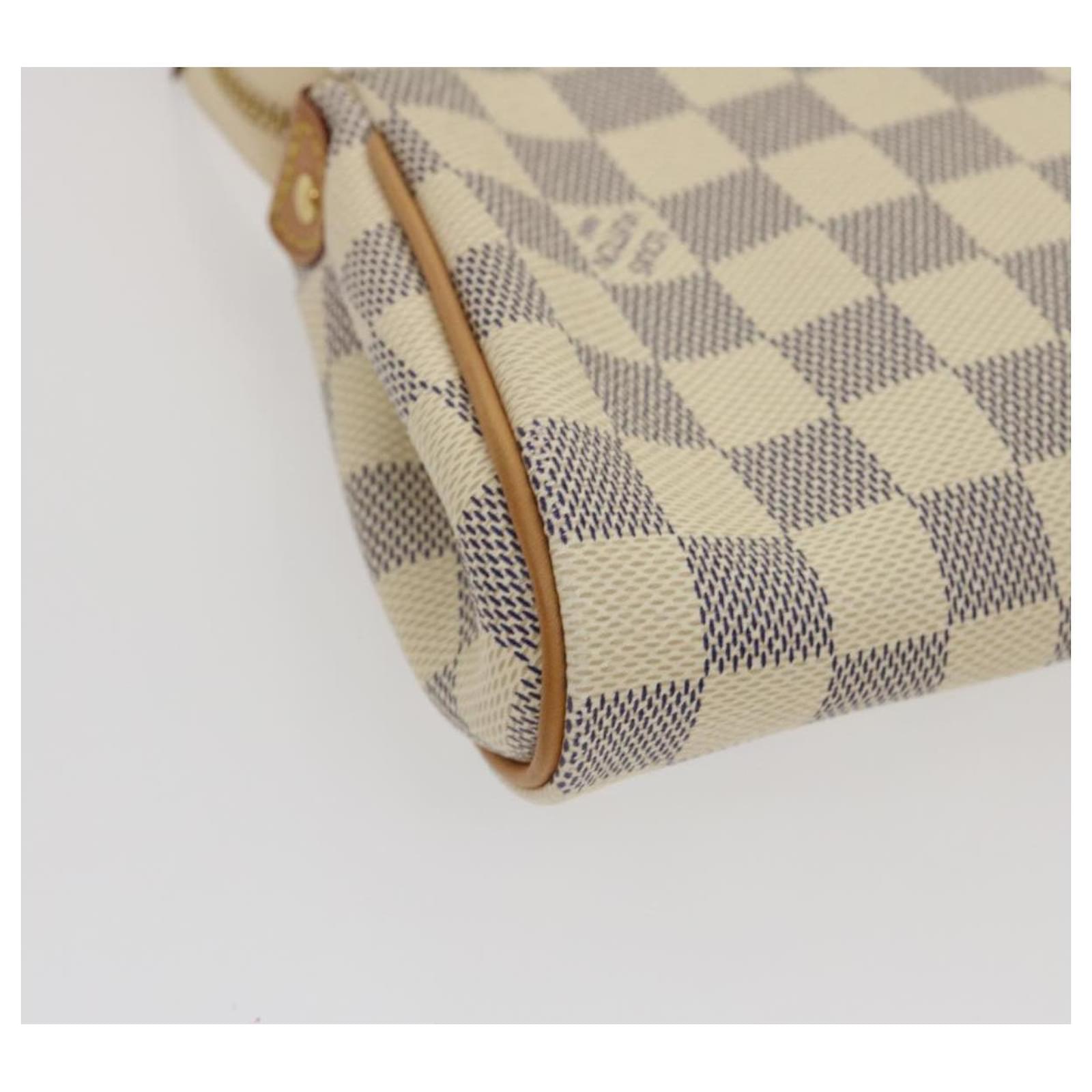 Louis Vuitton Damier Azur Eva 2Way Shoulder Hand Pouch N55214 LV Auth hk372A