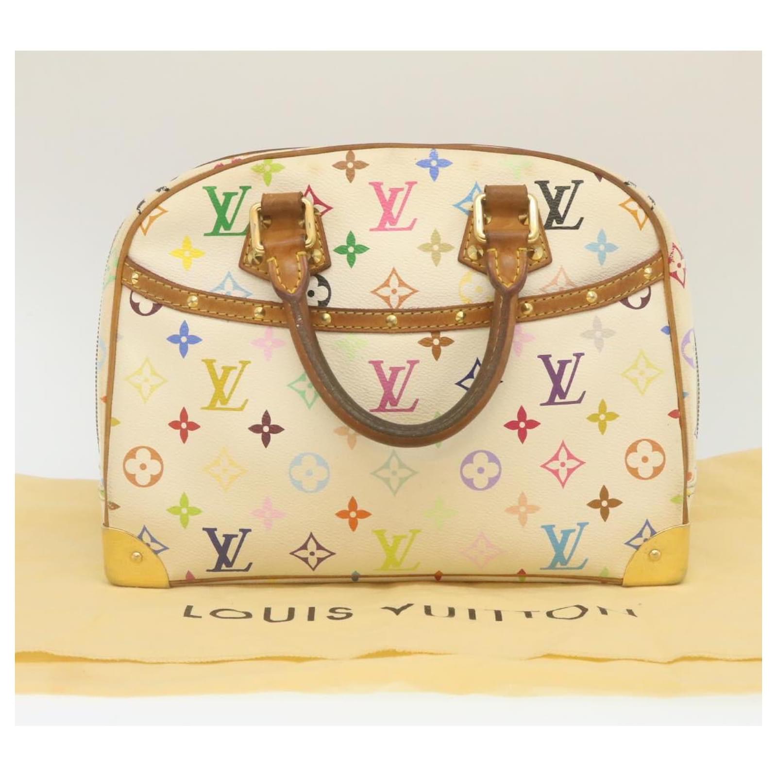 LOUIS VUITTON Monogram Multicolor Trouville Hand Bag Black M92662 Auth  am3324A