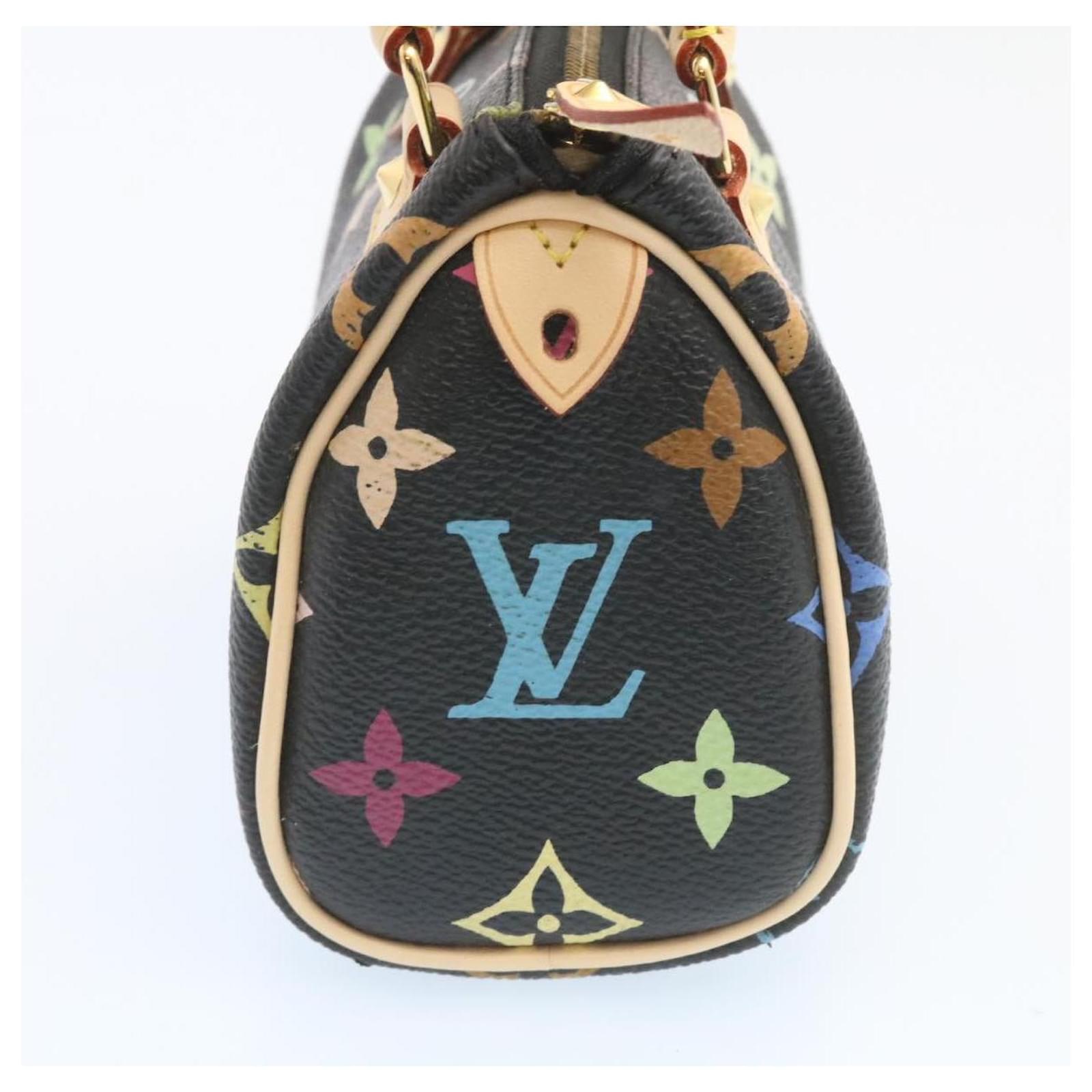 LOUIS VUITTON Monogram Multicolor Mini Speedy Hand Bag Black M92644 auth  26986a ref.636244 - Joli Closet