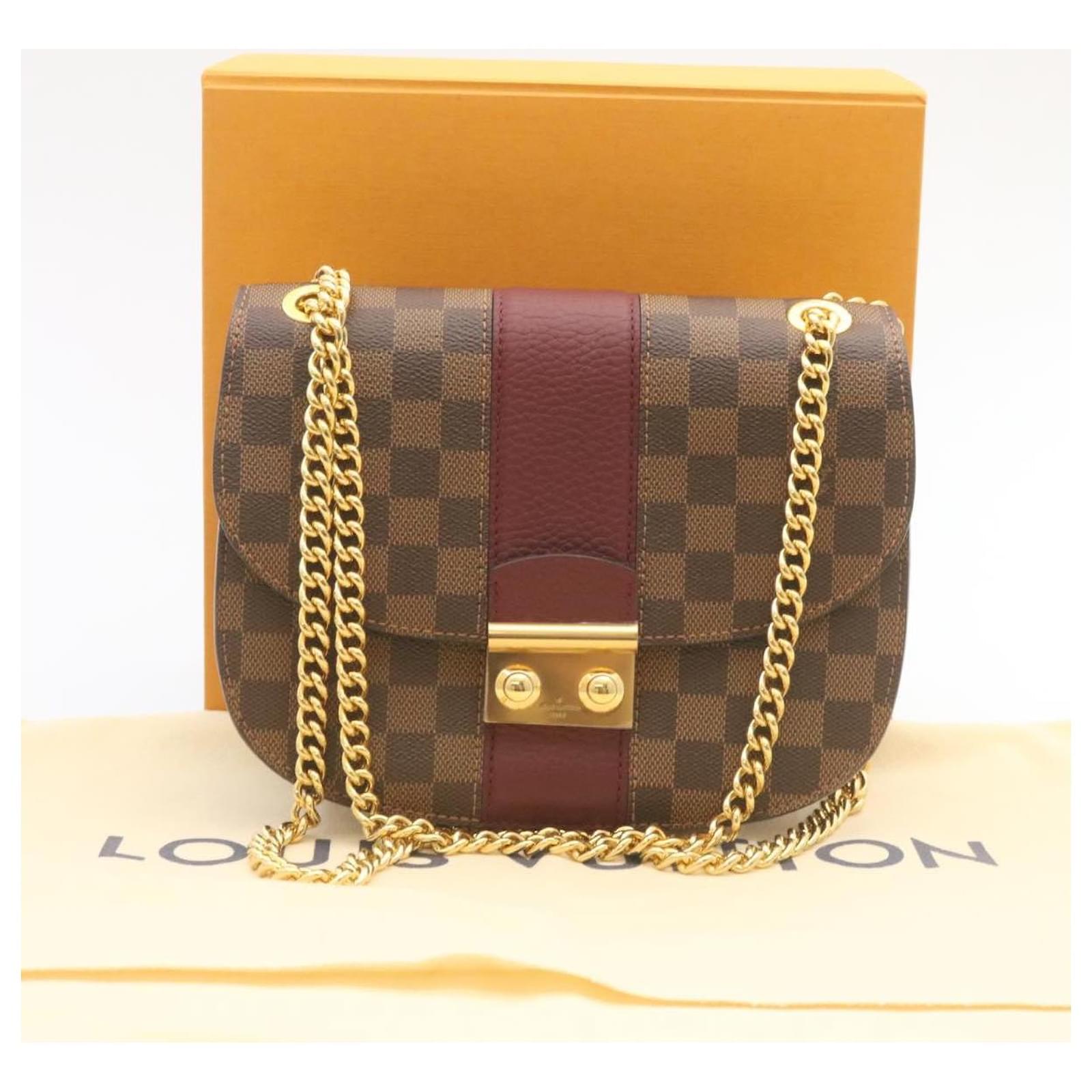 Louis-Vuitton-Damier-Wight-Chain-Shoulder-Bag-Bordeaux-N64420