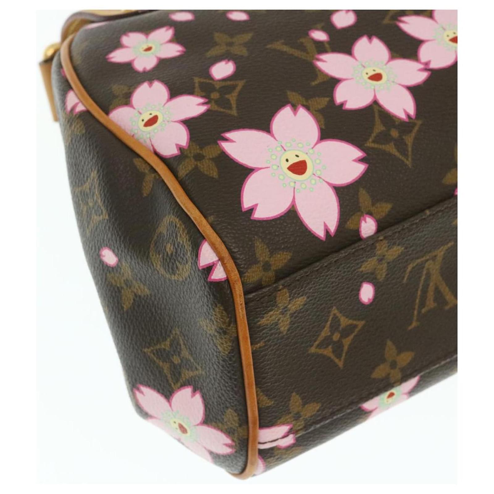 Auth LOUIS VUITTON Monogram Cherry Blossom Sac Retro PM M92012