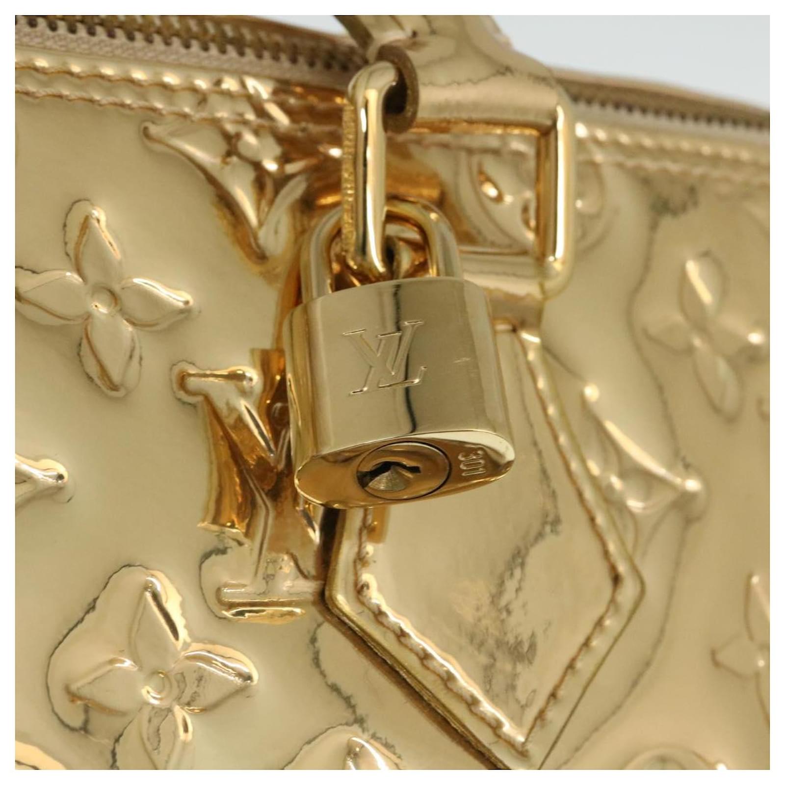 LOUIS VUITTON Monogram Miroir Speedy 35 Hand Bag Gold M95785 LV Auth 29332a  Golden ref.636291 - Joli Closet