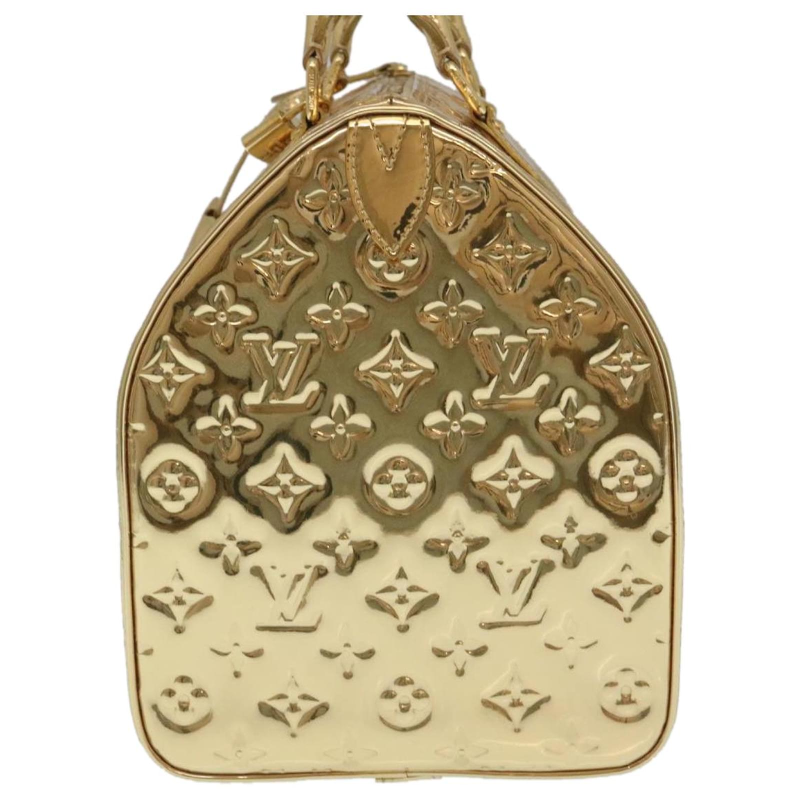 Louis Vuitton Limited Edition Speedy 35 Gold Mirror Monogram