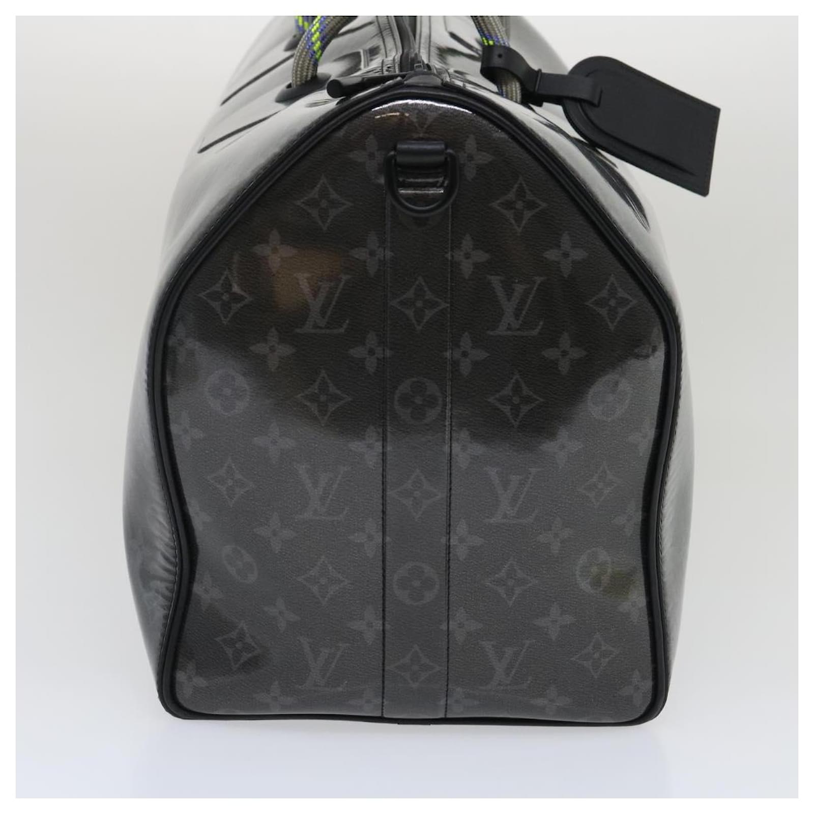 Handbags Louis Vuitton Louis Vuitton Camouflage Keepall Bandouliere 50 Boston Bag M56416 Auth 32799a