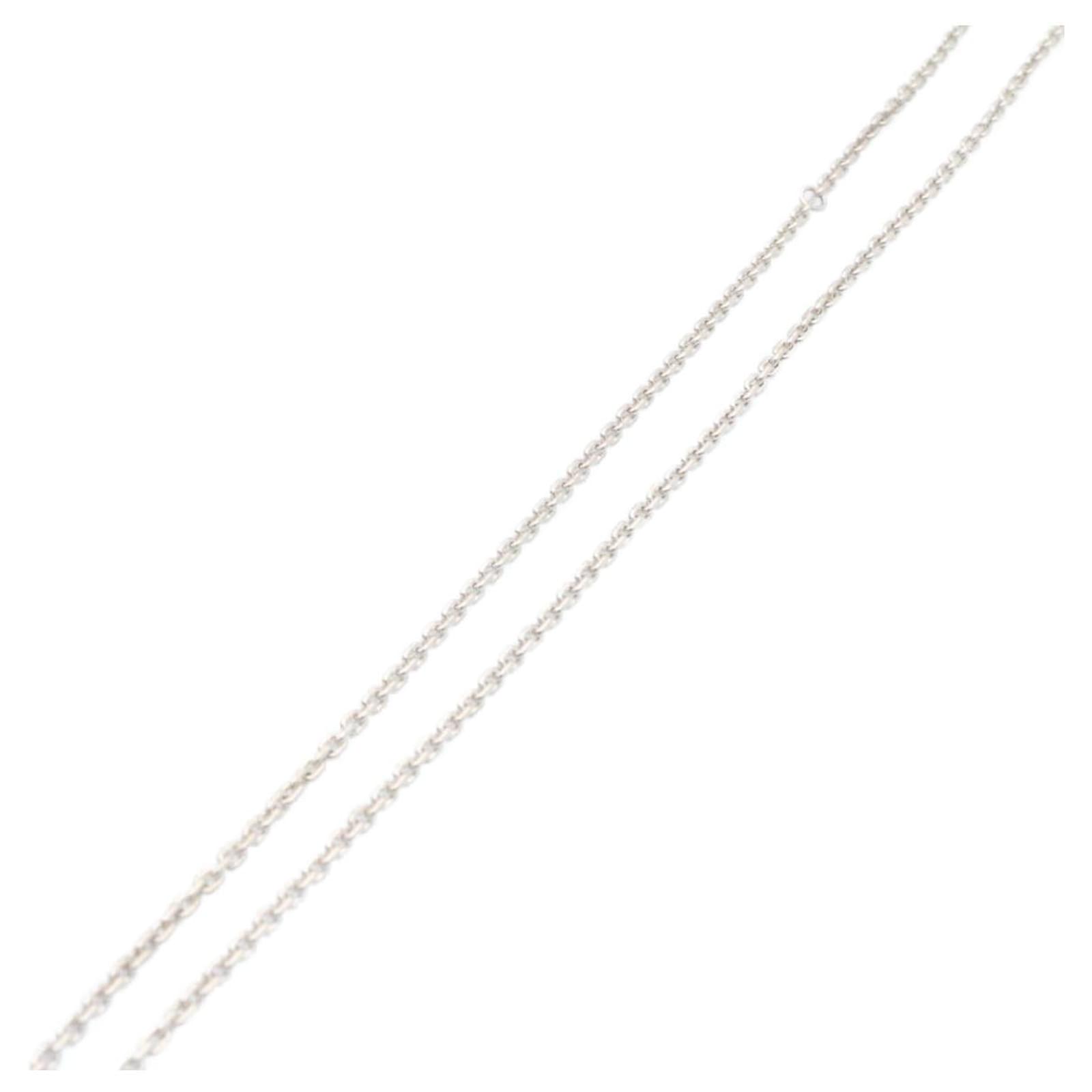 LOUIS VUITTON Pandantif LV XL Necklace White Gold Diamond Q93821 Auth  27695A