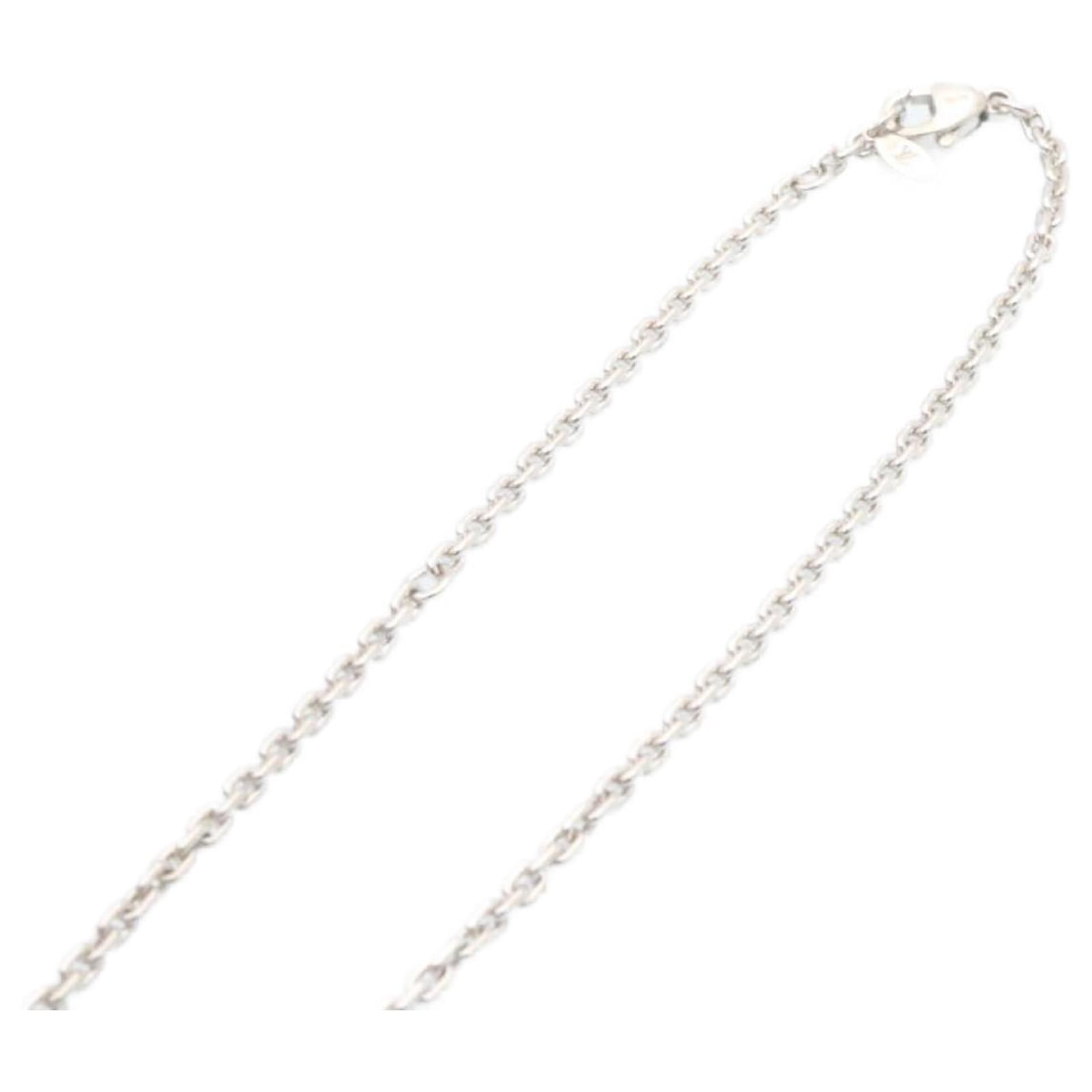 Louis Vuitton LOUIS VUITTON Pandantif LV Volt One PM Necklace 18K K18 White  Gold Diamond Women's