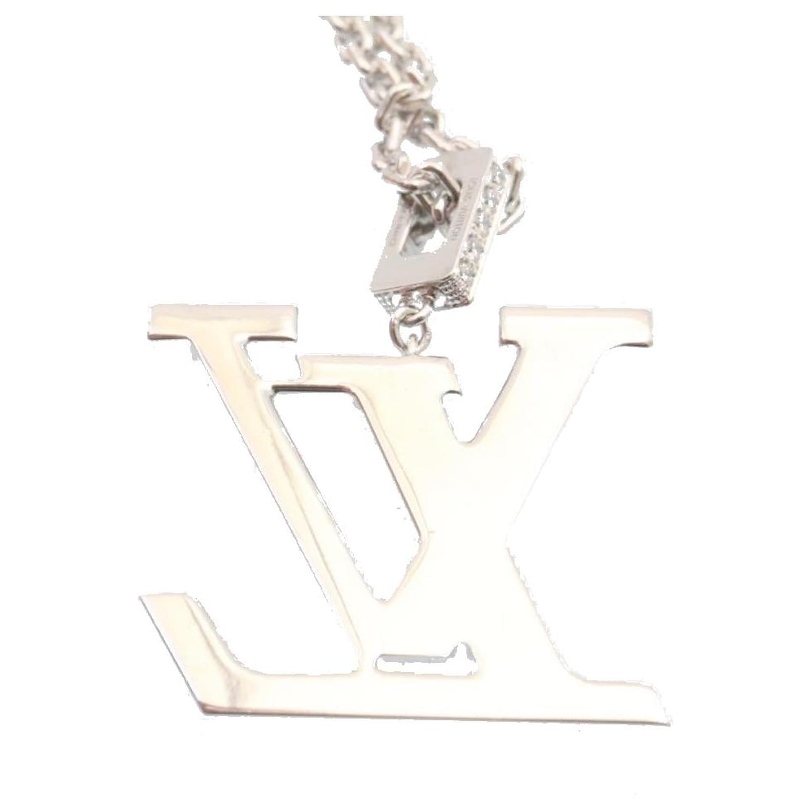 Louis Vuitton, Jewelry, Louis Vuitton Pandantif V Necklace Ag925 Silver Lv  Auth Ar9329b